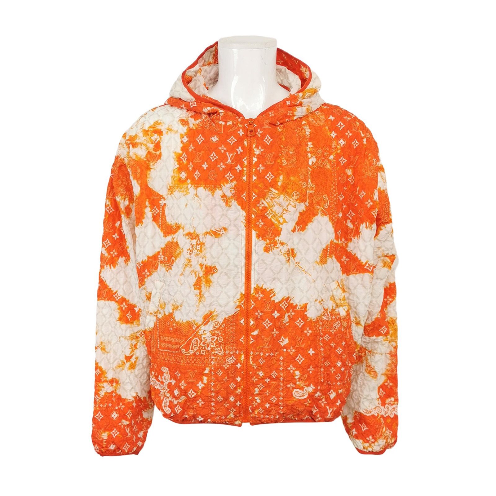 Louis Vuitton Louis Vuitton Orange Monogram Print Hooded Jacket Size US M / EU 48-50 / 2 - 1 Thumbnail