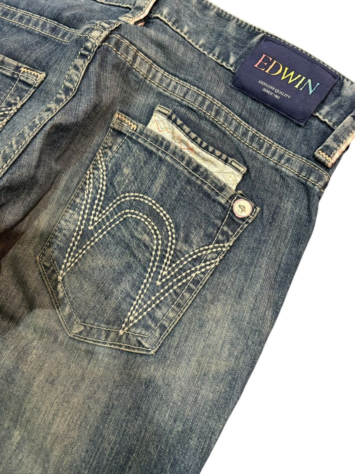Edwin × Japanese Brand Vintage Y2k Edwin EMX 820 Faded Straight Cut Jeans Size US 32 / EU 48 - 7 Thumbnail