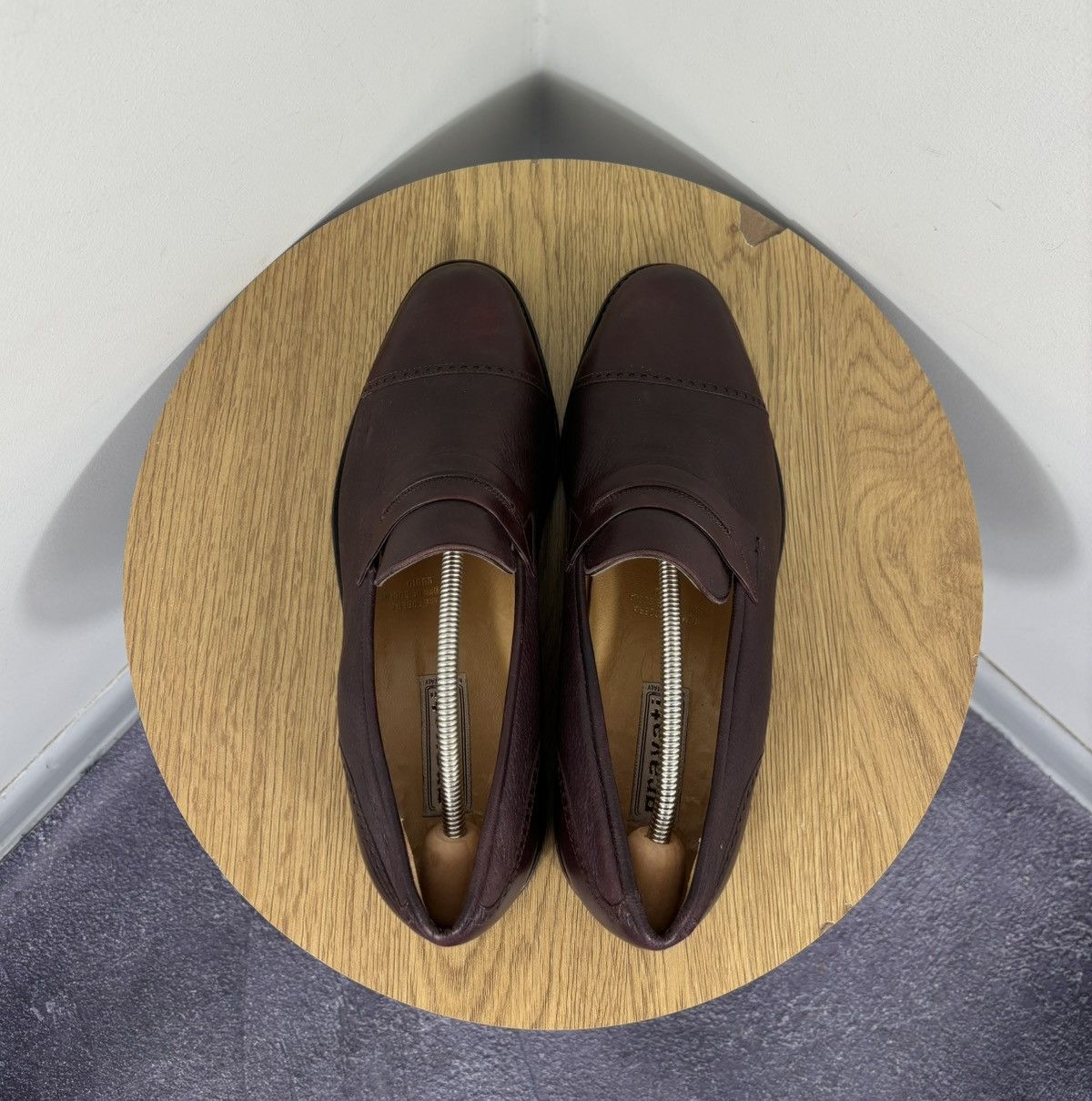 Gravati Gravati Vintage Men’s Burgundy Brown Leather Penny Loafers Size US 8.5 / EU 41-42 - 16 Thumbnail