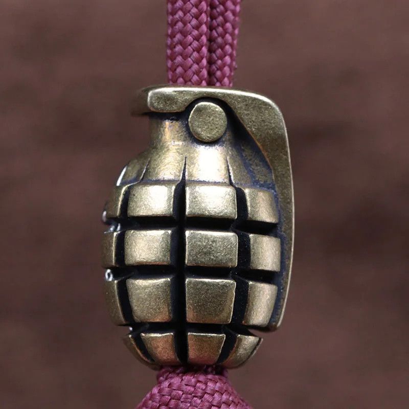 Handmade 3Pcs Skull Grenade Knife Beads Paracord Bead Zipper Umbrella Size ONE SIZE - 6 Thumbnail