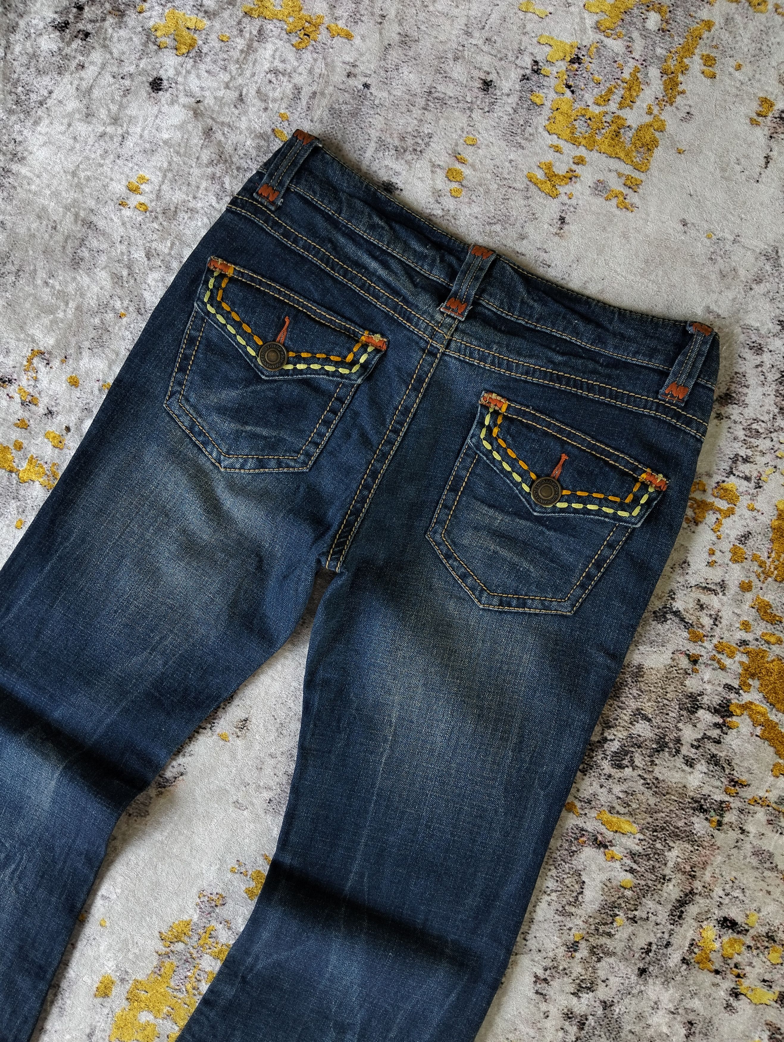Tornado Mart Y2K Japanese Flared Bell Bottom Low Rise Jeans Size US 28 / EU 44 - 5 Thumbnail