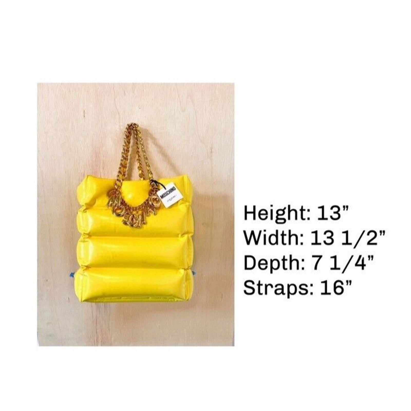 Moschino SS23 Moschino Yellow Inflatable Pool Float PVC Tote Bag Size ONE SIZE - 14 Thumbnail