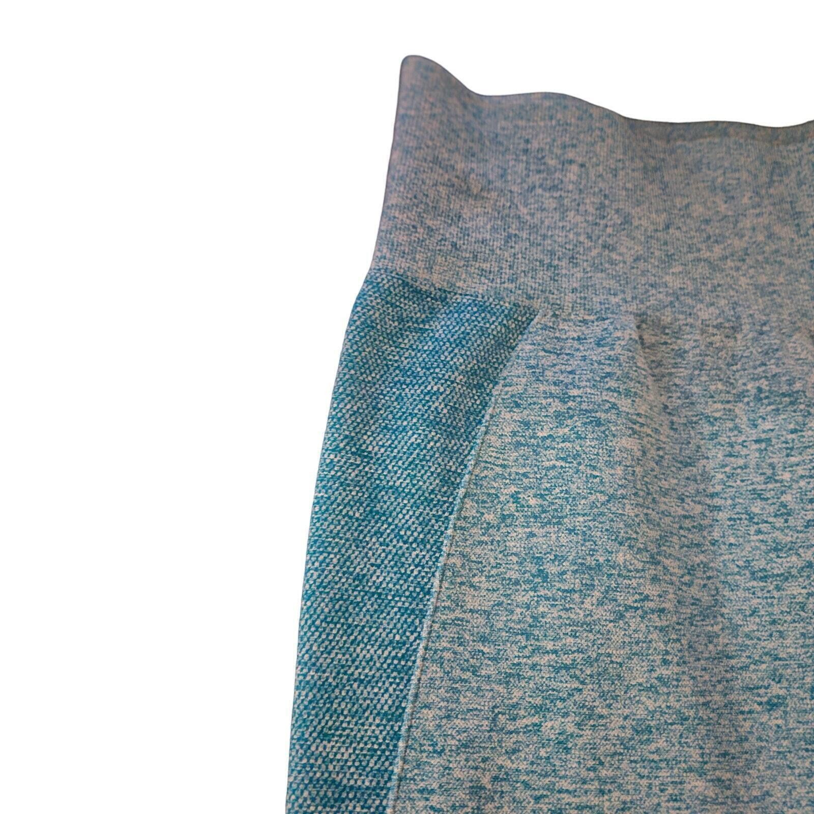 Gymshark Gymshark Women's Compression Shorts - Blue Heather SZ Large Size 36" / US 14 / IT 50 - 3 Thumbnail