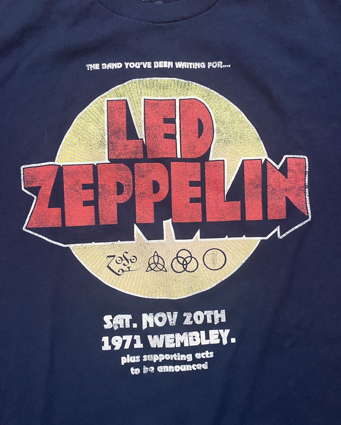 Band Tees × Vintage Vintage Led Zeppelin 1971 Wembley Band T-shirt Size US L / EU 52-54 / 3 - 2 Thumbnail