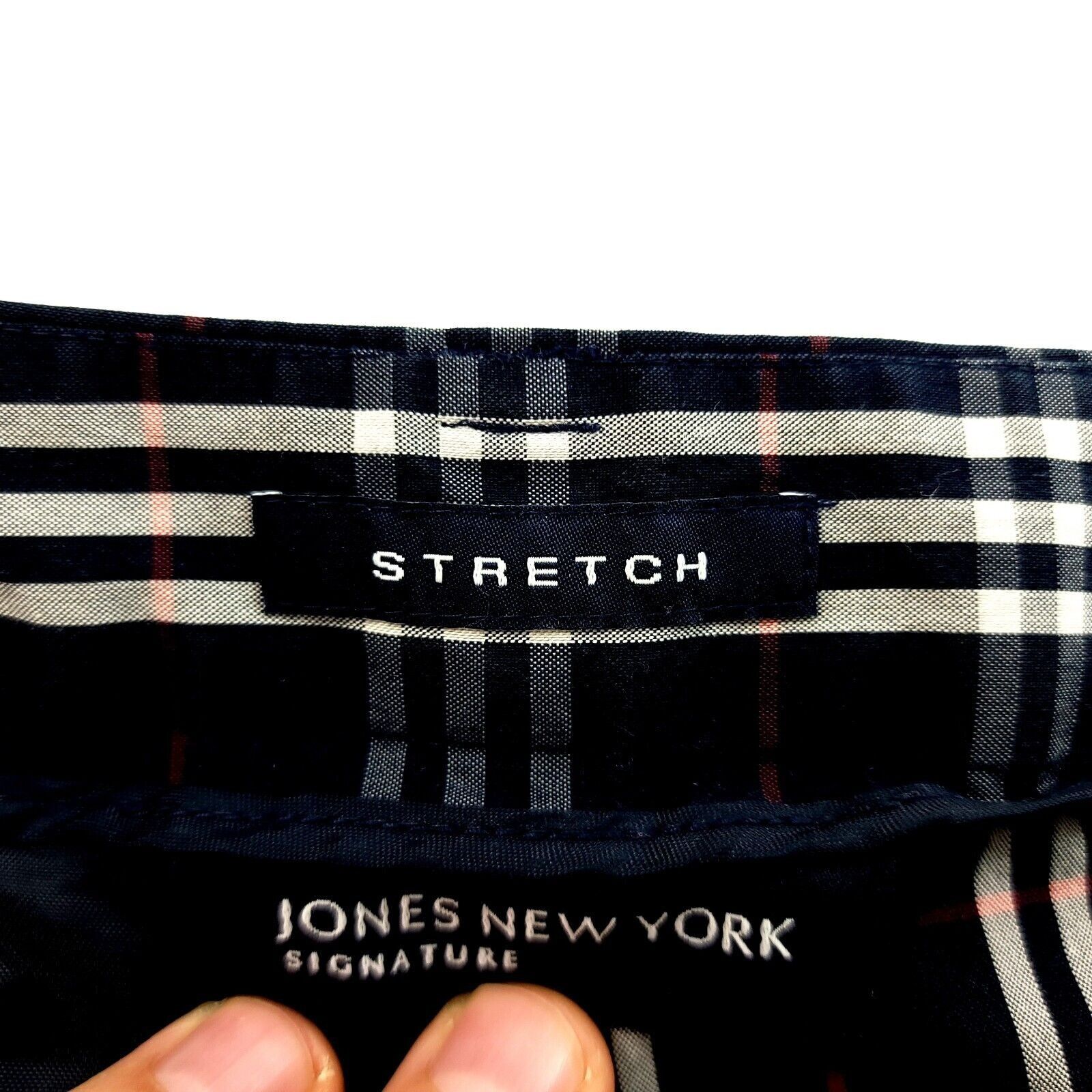 Jones New York Jones New York Signature Stretch Blue White Plaid Size 2 Sho Size 30" / US 8 / IT 44 - 3 Thumbnail