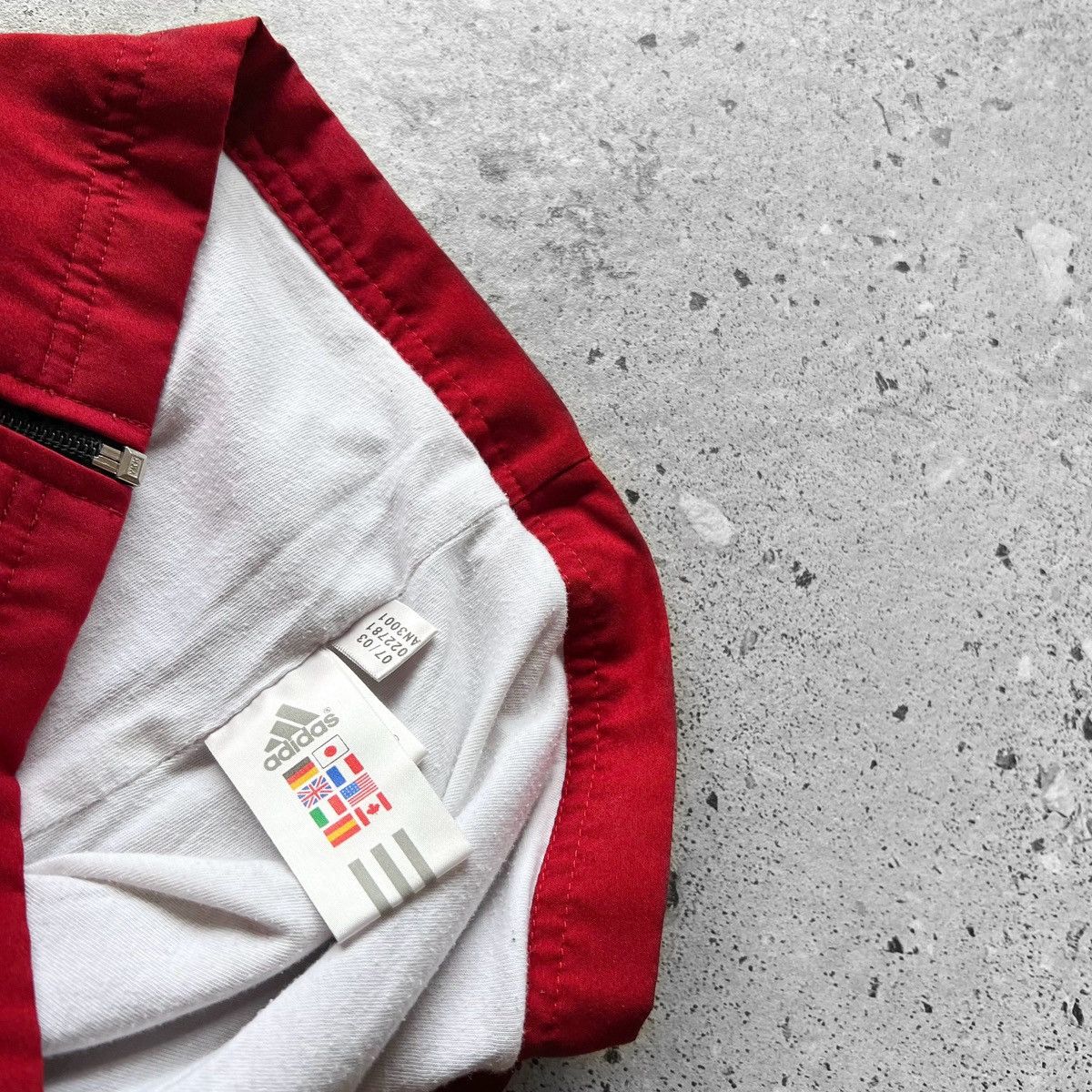 Adidas × Vintage Adidas Womens Vintage Red Full Zip Long Sleeve Jacket Y2K Size M / US 6-8 / IT 42-44 - 7 Thumbnail