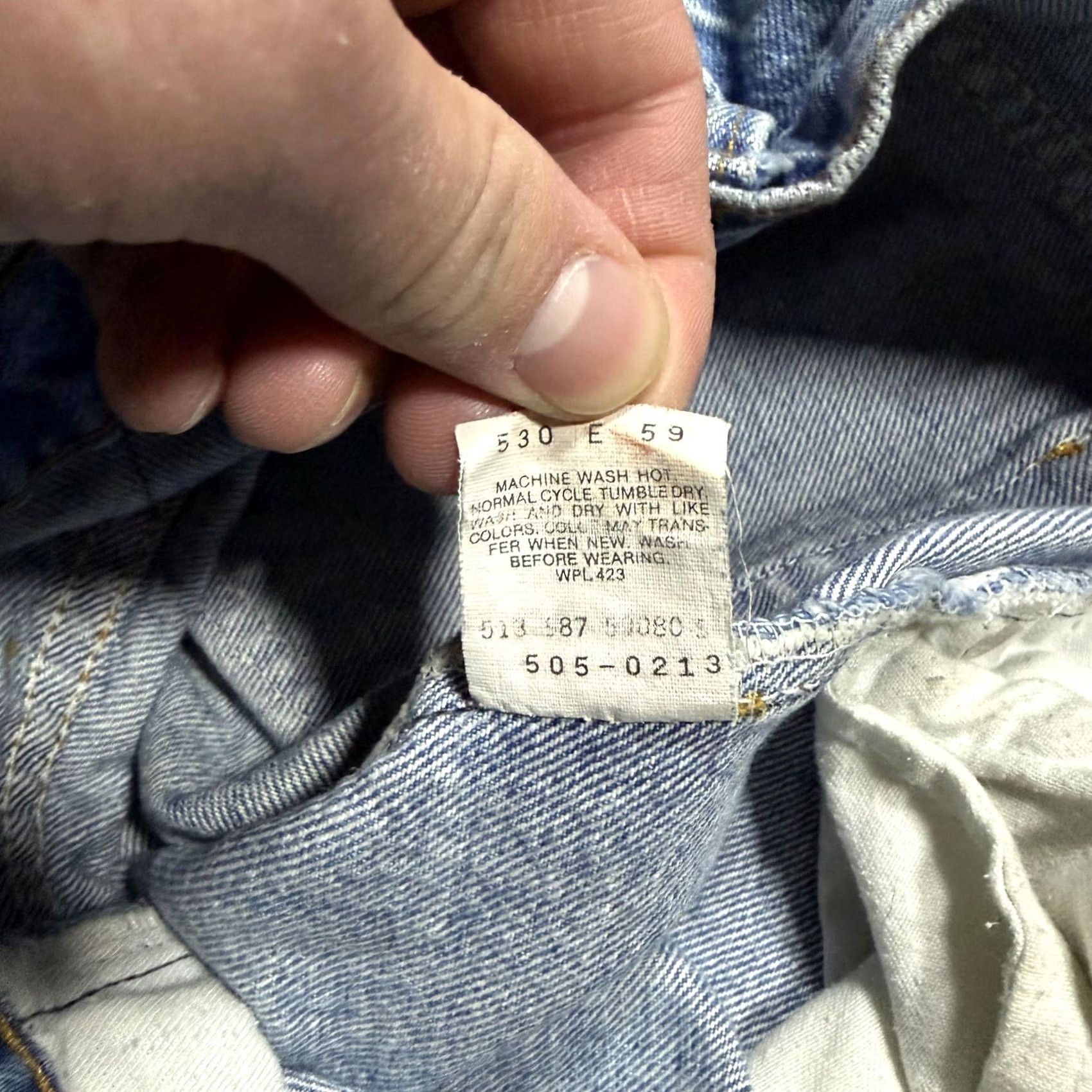Levi's VINTAGE Levi's 505 Jeans Men 30x30 Blue Light Wash Regular Straight Denim USA Jeans Size US 30 / EU 46 - 6 Thumbnail