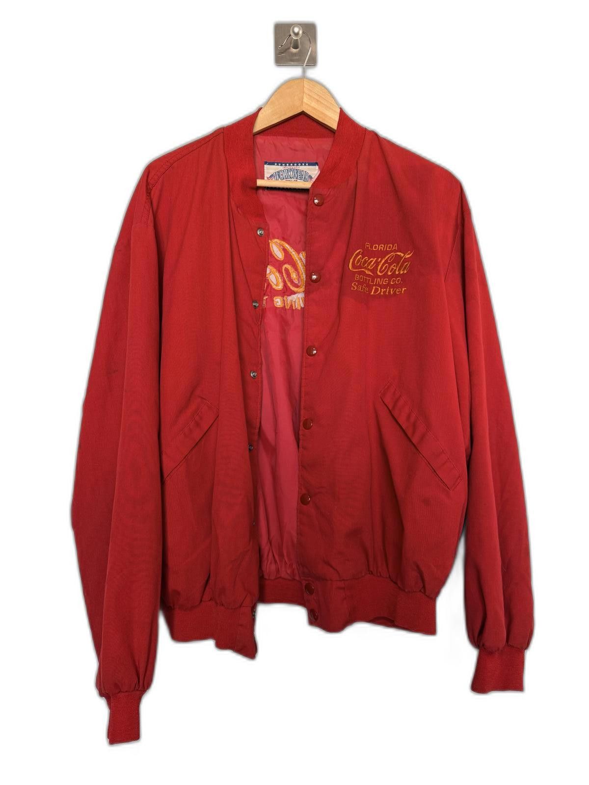 Coca Cola Vintage 90s Red Coca-Cola Safety Driver bomber Jacket Size US M / EU 48-50 / 2 - 3 Thumbnail