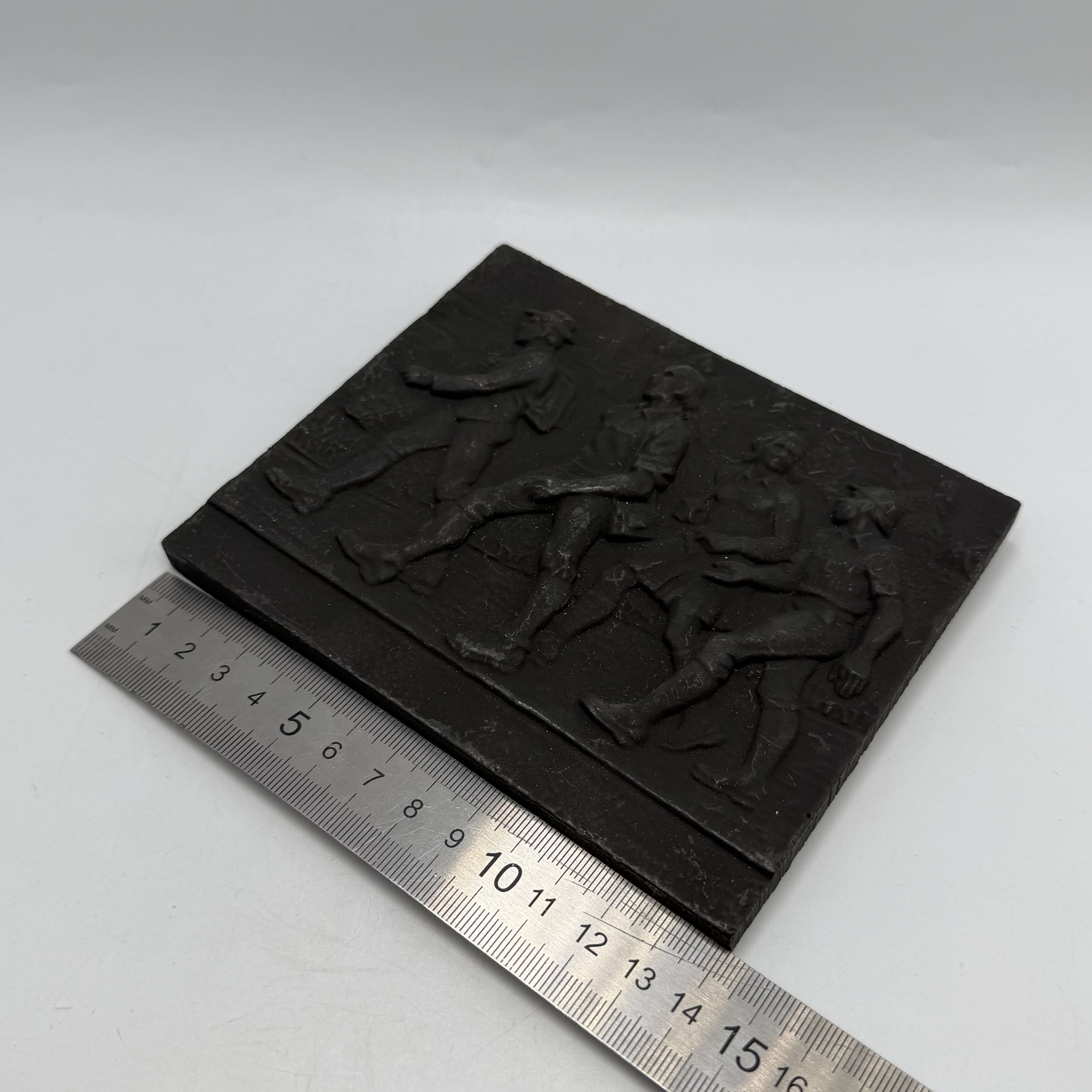 Vintage Vintage German Cast Iron Relief Plaque Wall Art Size ONE SIZE - 6 Thumbnail