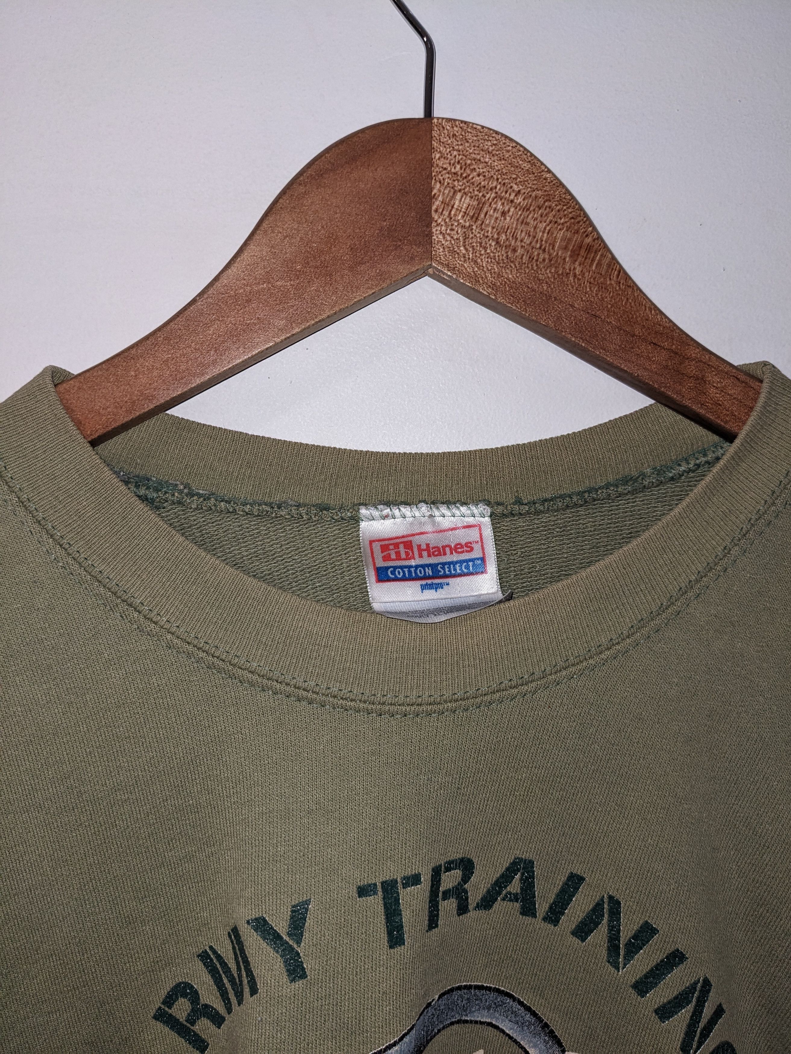 Vintage Vintage Y2K Army Training Green X-Large Sweatshirt Size US XL / EU 56 / 4 - 4 Thumbnail