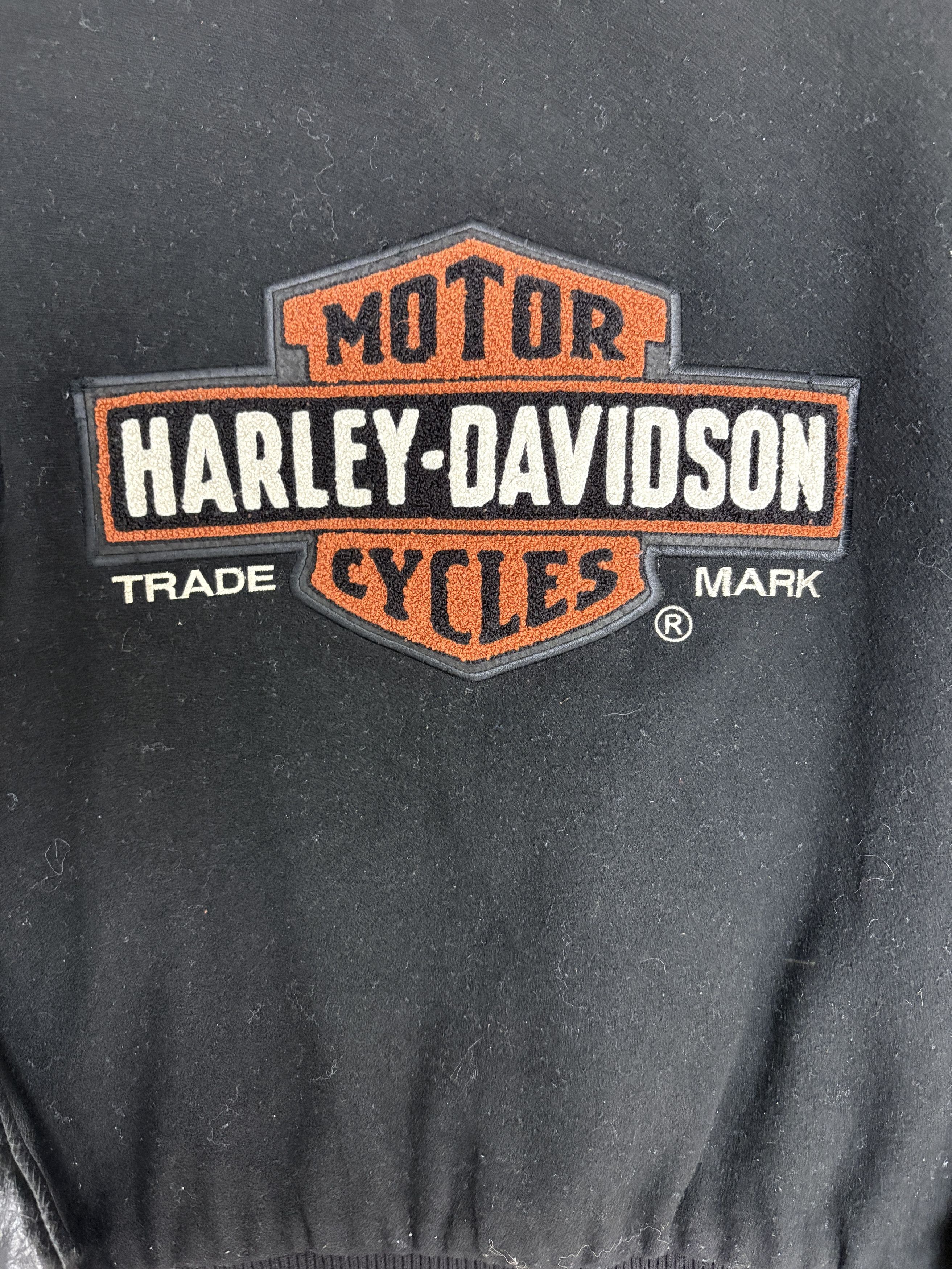 Vintage Harley Davidson Embroidered Vintage Black Bomber Jacket Size US S / EU 44-46 / 1 - 5 Thumbnail