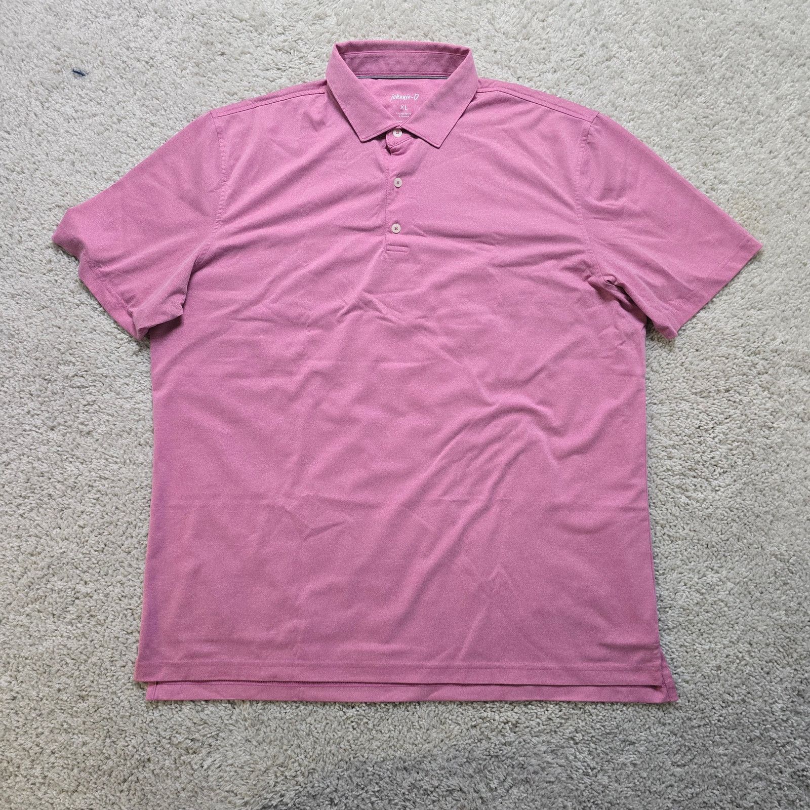 Other Johnnie-O Mens Performance Golf Stretch Polo Pink XL USA Size US XL / EU 56 / 4 - 1 Thumbnail