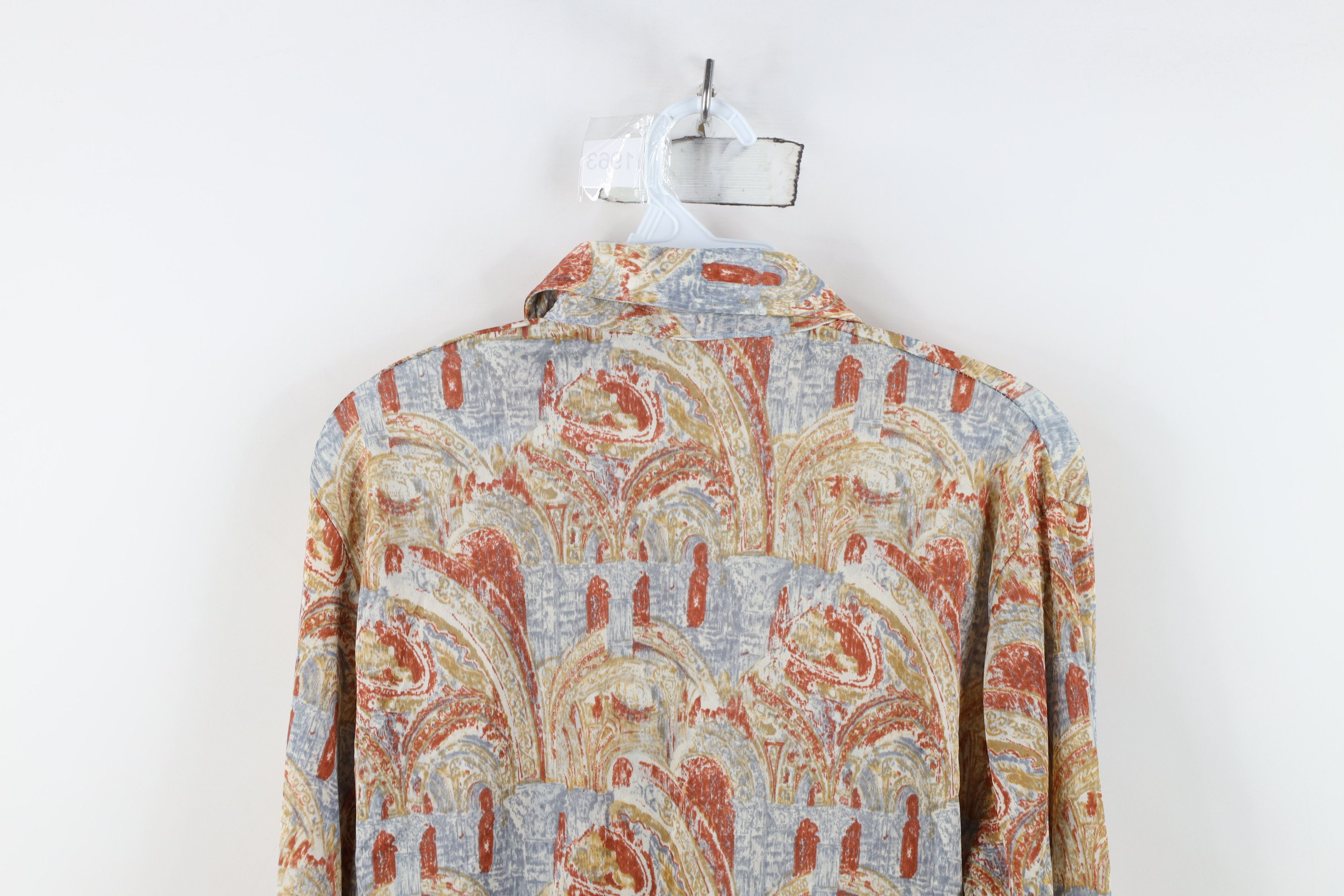 Vintage Vintage 70s Streetwear Psychedelic Knit Button Shirt USA Size US M / EU 48-50 / 2 - 10 Thumbnail