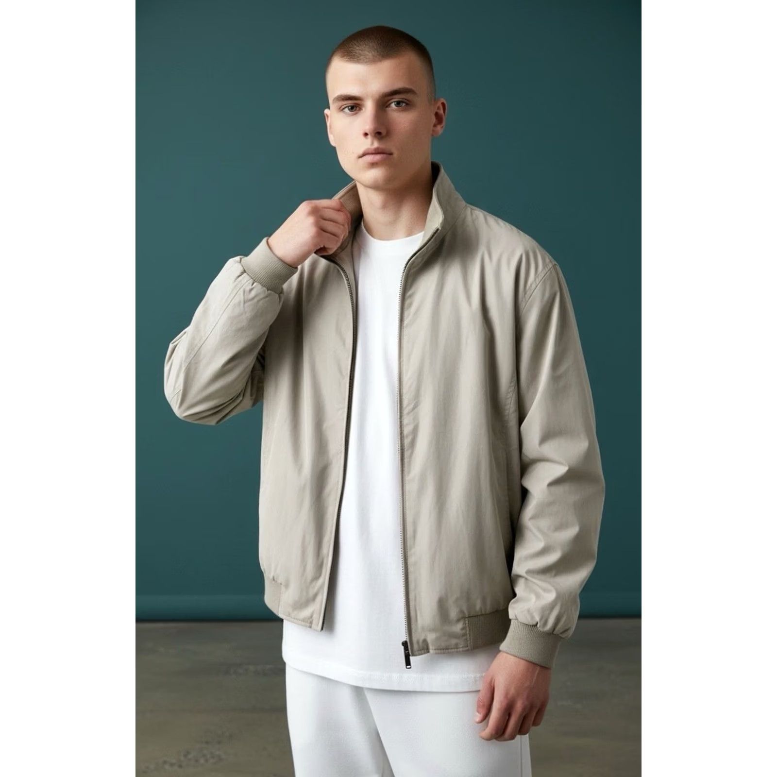 Weatherproof Weatherproof Jacket Bomber Mens L Beige Water Repellent Softshell Zip Mid-Length Size US L / EU 52-54 / 3 - 2 Thumbnail
