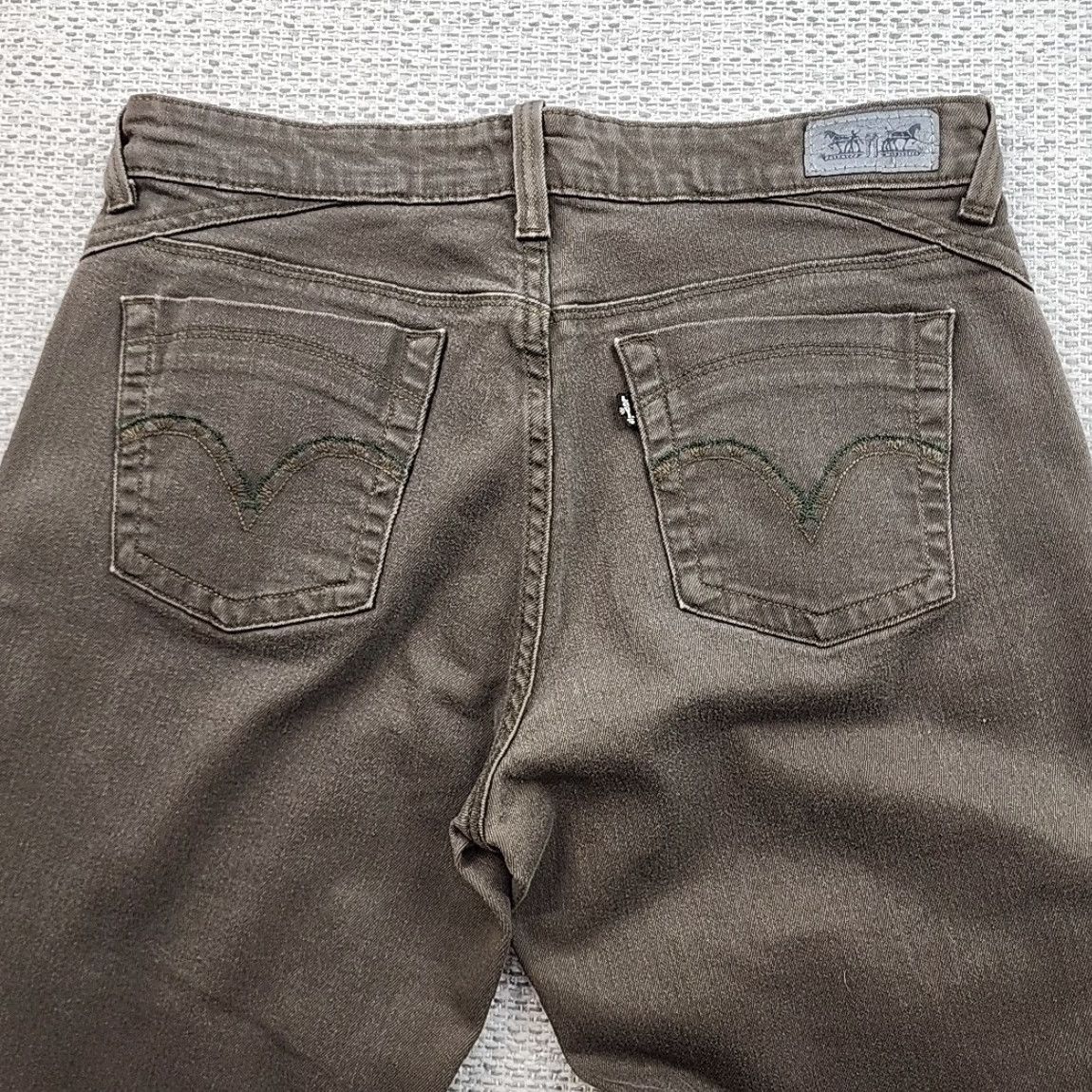 Levi's Levi's Jeans Womens 8M 29x32 Green 505 Straight Leg Denim 5-Pocket Zip Fly - City USA 90s Mens? Size 30" / US 8 / IT 44 - 4 Thumbnail
