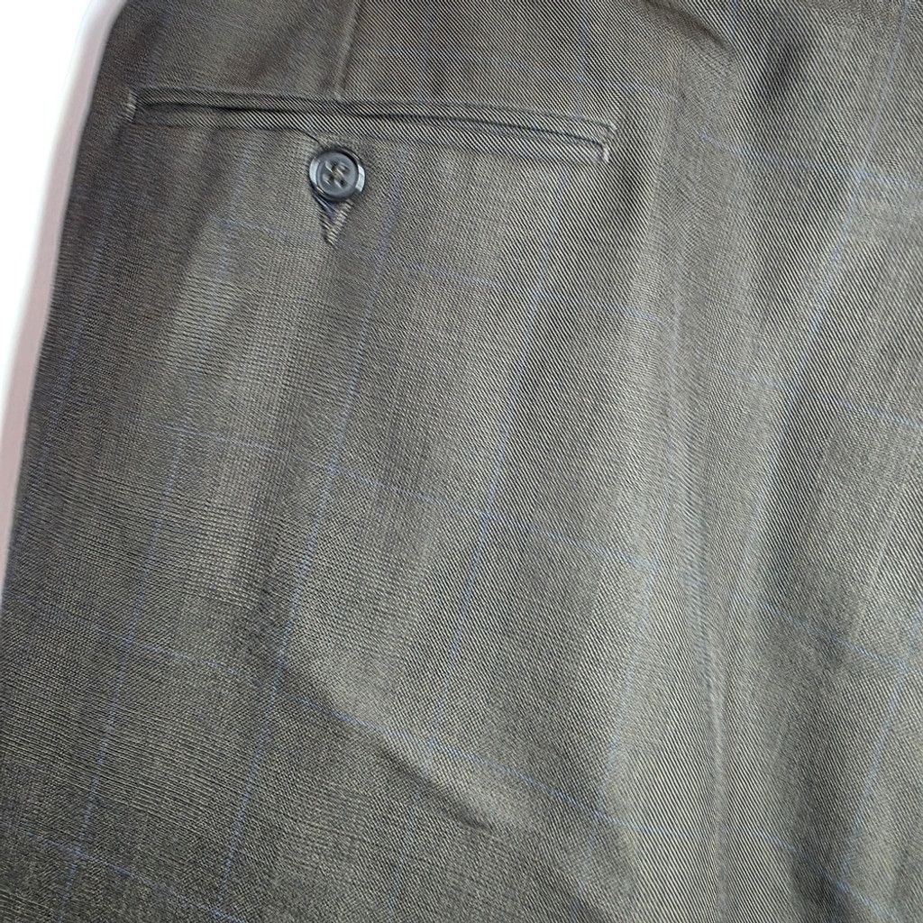 Austin Reed Vintage Austin Reed London Men’s Prom Brown Windowpane 2 Pie Size 44R - 14 Thumbnail