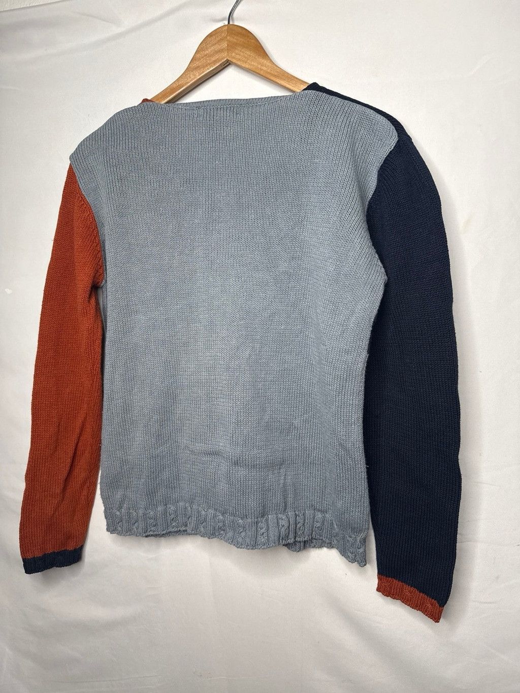 Other Eagles Eye cable knit zip up blue orange sweater cardigan M Size M / US 6-8 / IT 42-44 - 6 Thumbnail