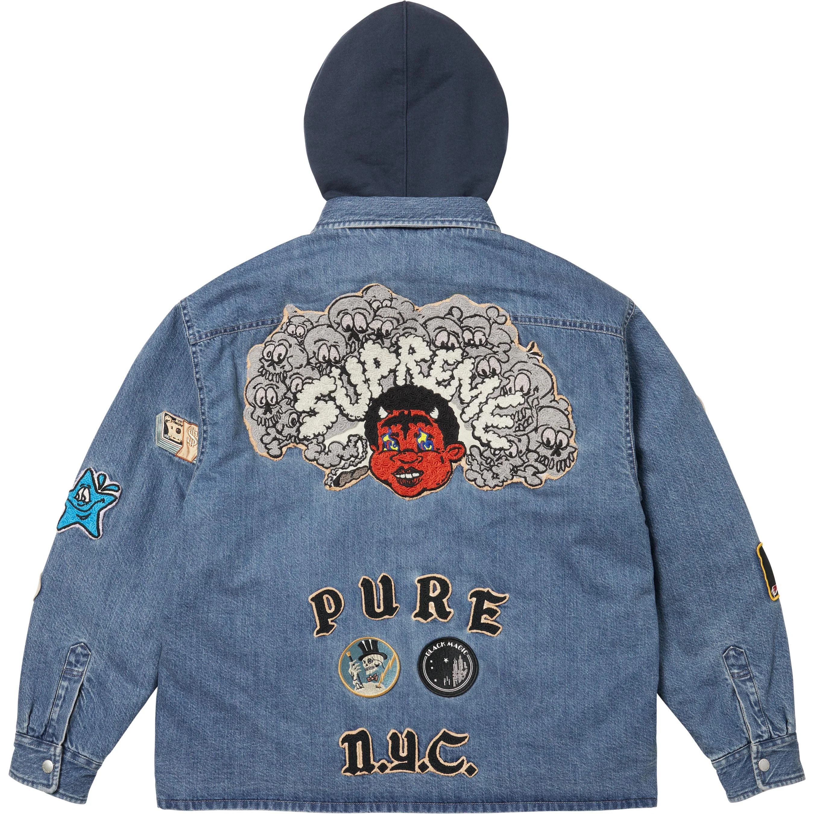 Supreme Supreme Patches Hooded Shirt Size US M / EU 48-50 / 2 - 4 Thumbnail