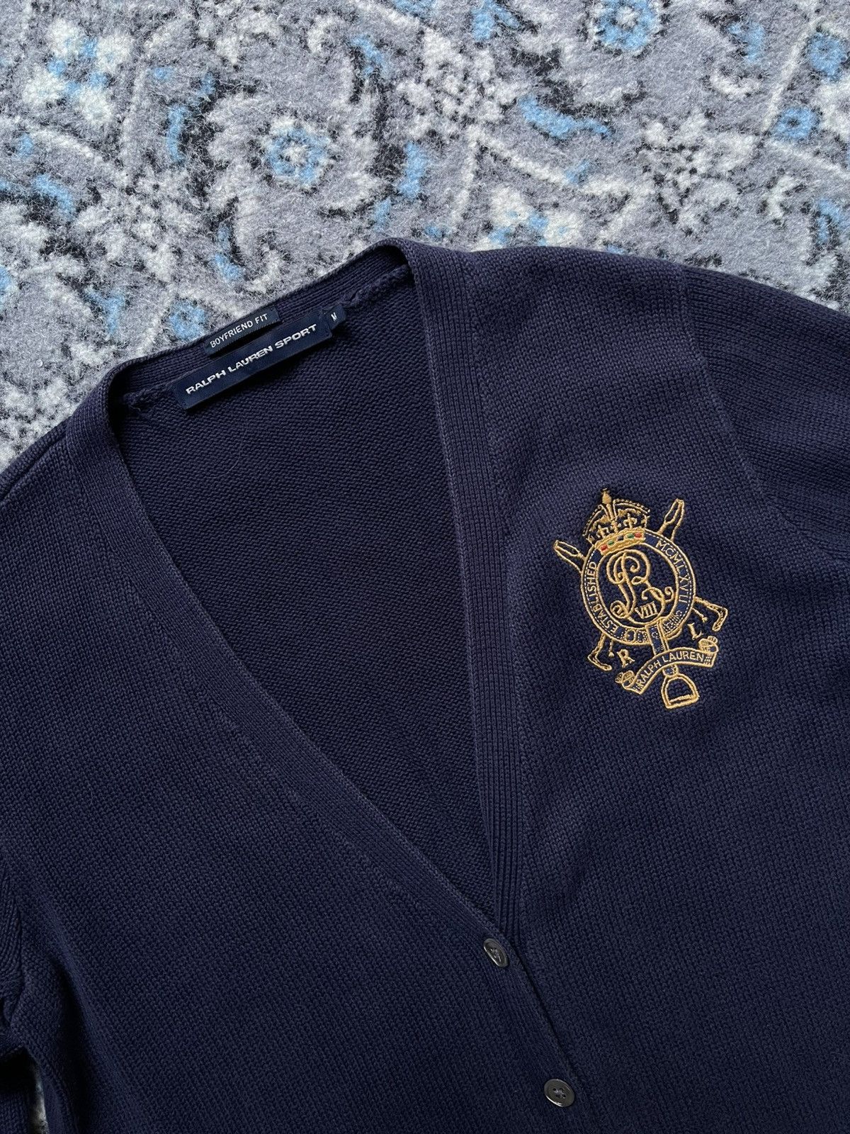 Ralph Lauren Sport Vintage Ralph Lauren Sport Cardigan Crest Logo cotton knit Size M / US 6-8 / IT 42-44 - 2 Thumbnail
