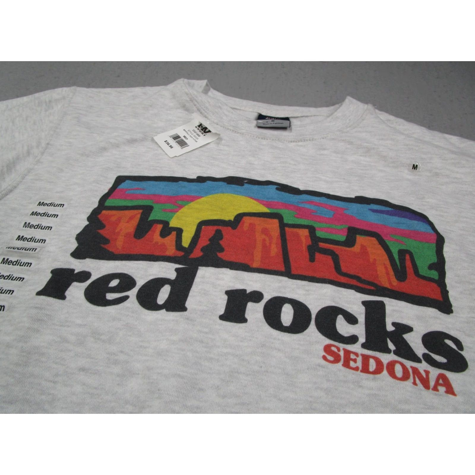 Vintage MV Sport Sweatshirt Mens Medium Gray Red Rocks Sedona Graphic Crewneck Pullover Size US M / EU 48-50 / 2 - 2 Thumbnail