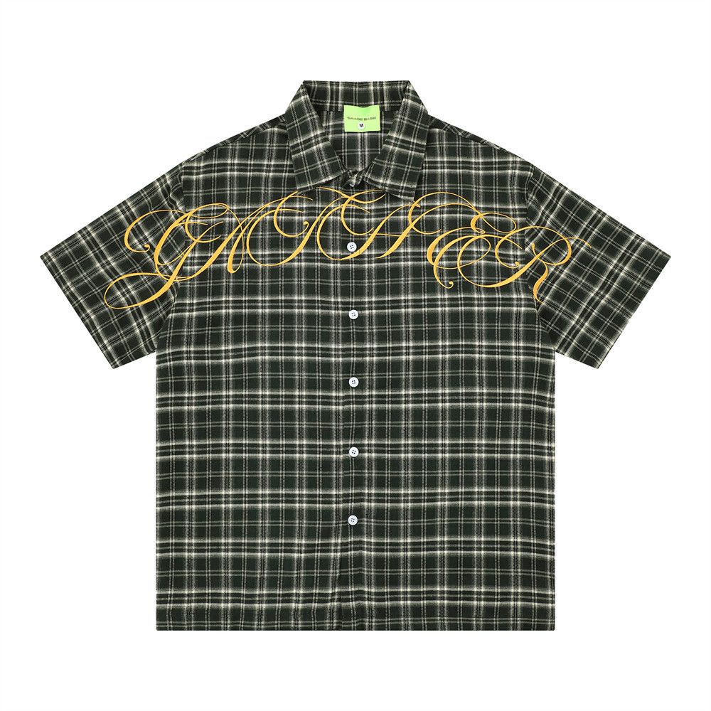 Vintage Men's Japanese Retro Plaid Casual Shirt with Embroidery Size US M / EU 48-50 / 2 - 1 Thumbnail