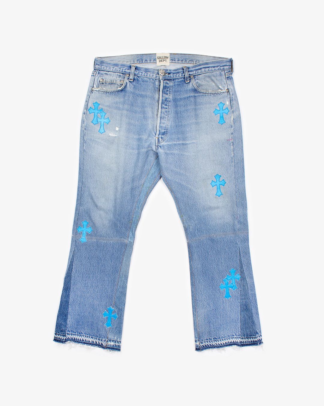 Chrome Hearts CHROME HEARTS BLUE CROSS PATCH DENIM JEANS Size US 36 / EU 52 - 1 Thumbnail