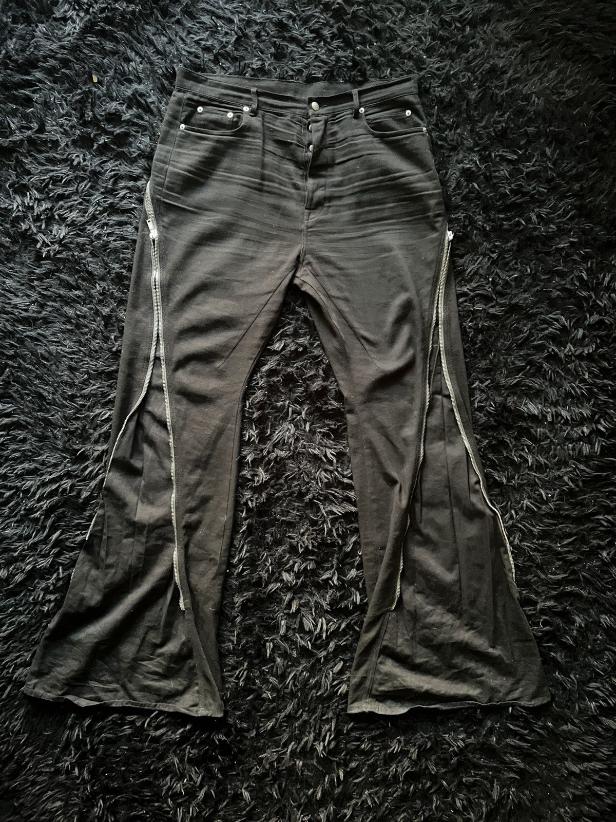 image of Rick Owens Bolan Banana Denim Spring 2022 in Black, Men's (Size 34)