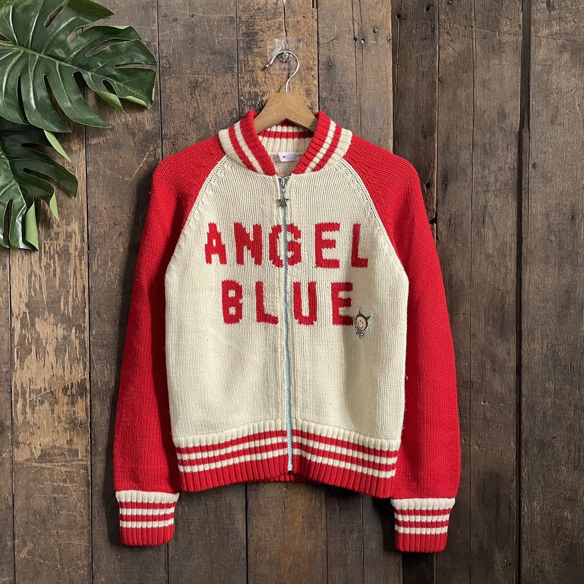 Angel Blue Vintage Angle Blue Zipper Sweatshirt Jacket Size US L / EU 52-54 / 3 - 2 Thumbnail