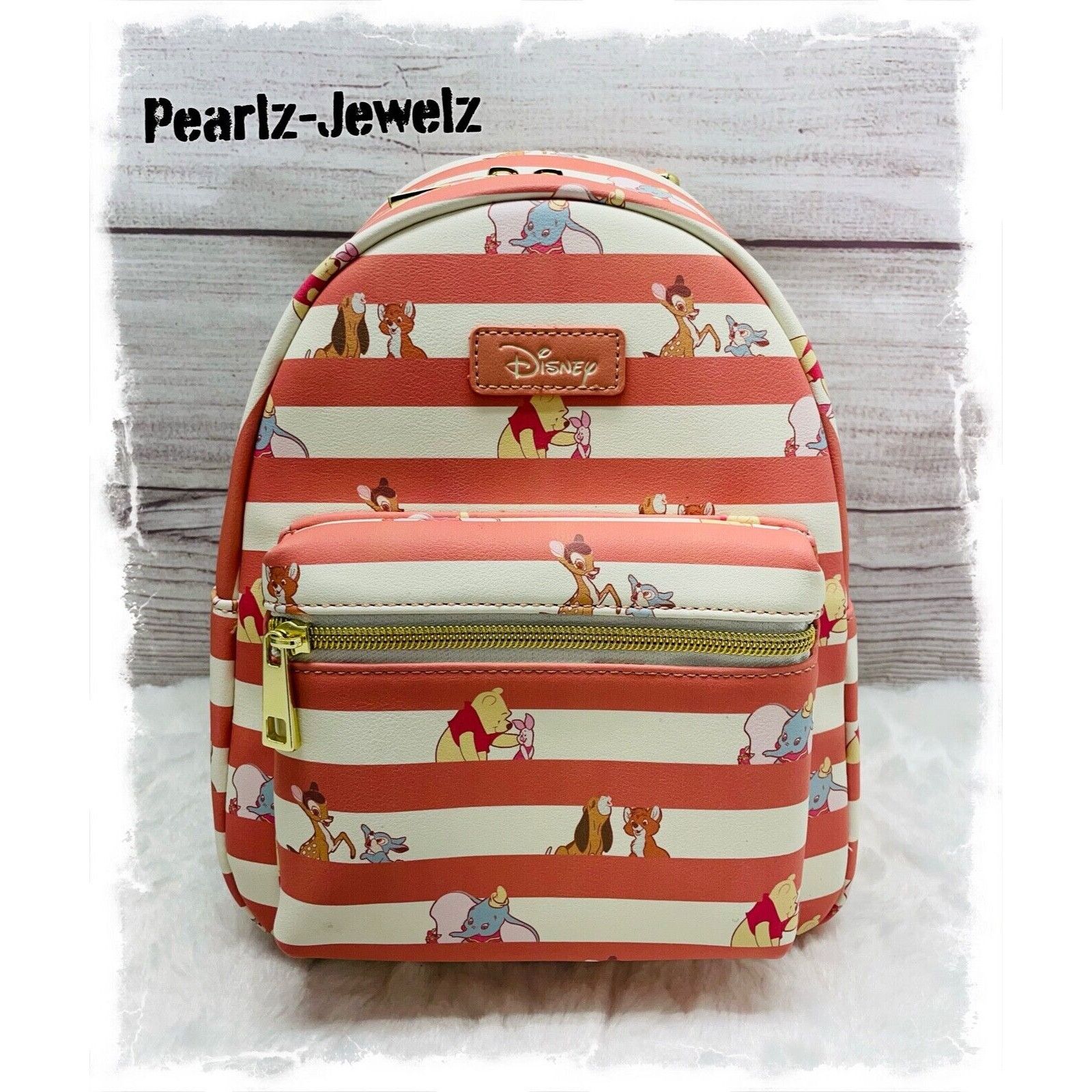Disney Disney Best Friends Pink Stripe Pooh Dumbo Fox & Hound Bambi Size ONE SIZE - 1 Thumbnail