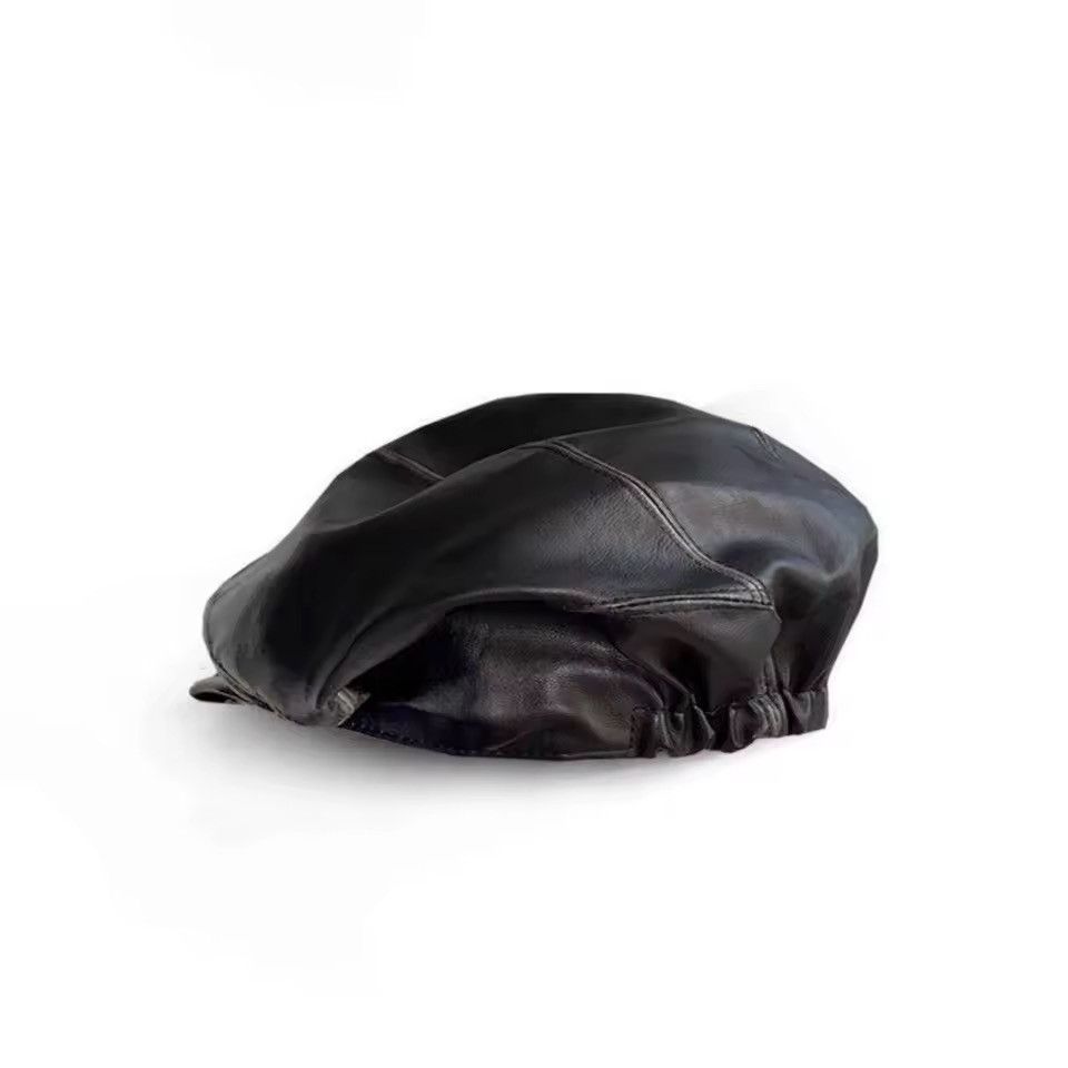 Japanese Brand Japanese Vintage Style PU Leather Rivets Beret Cap Hat Size ONE SIZE - 4 Thumbnail