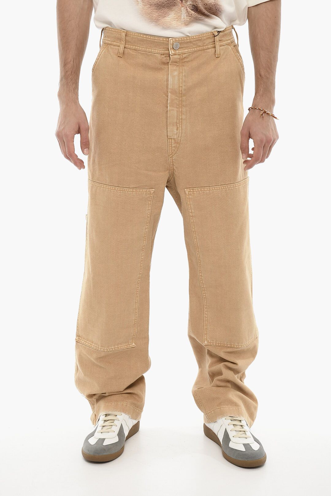 image of 1989 Studio Og1Mm0423 Side Zip Straight Leg Pant In Brown, Men's (Size 32)