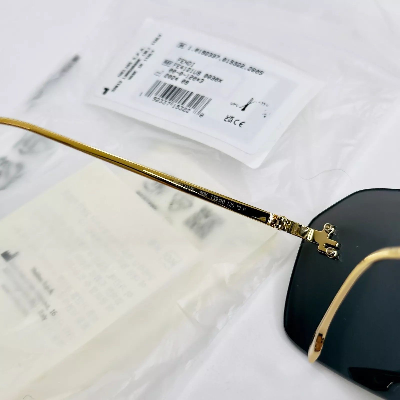 Fendi FENDI FIRST 4121 Gold Blue Mirror Unisex Mask FE4121US Size ONE SIZE - 8 Thumbnail
