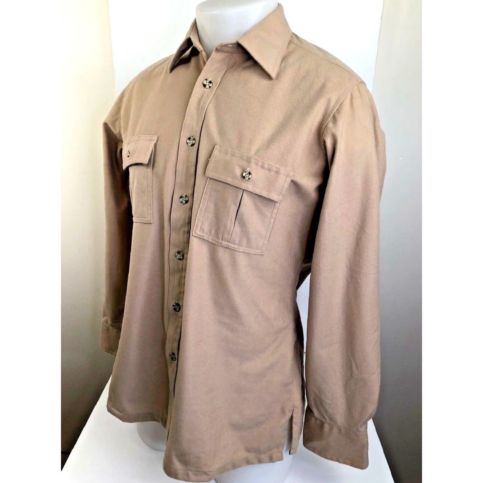 JCPenney Vintage The Mens Shop / JcPenney TanSoft Mens Medium ShirtMens Shirt XS? Size US M / EU 48-50 / 2 - 3 Thumbnail