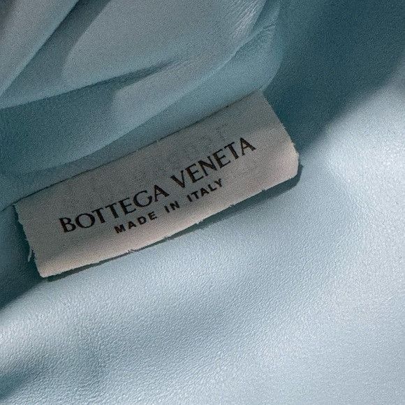 Bottega Veneta Bottega Veneta Mini Intrecciato Leather Pouch Clutch Pale Bl Size ONE SIZE - 11 Thumbnail