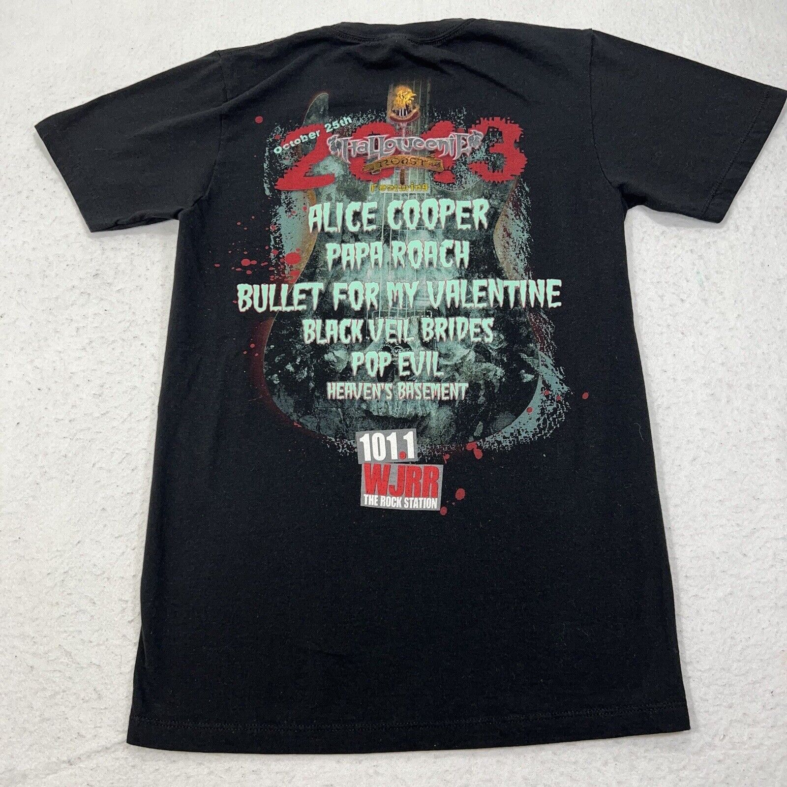 Pacific Legend Halloweenie Roast Metal Rock Radio WJRR Black Graphic Tee Size US S / EU 44-46 / 1 - 1 Thumbnail