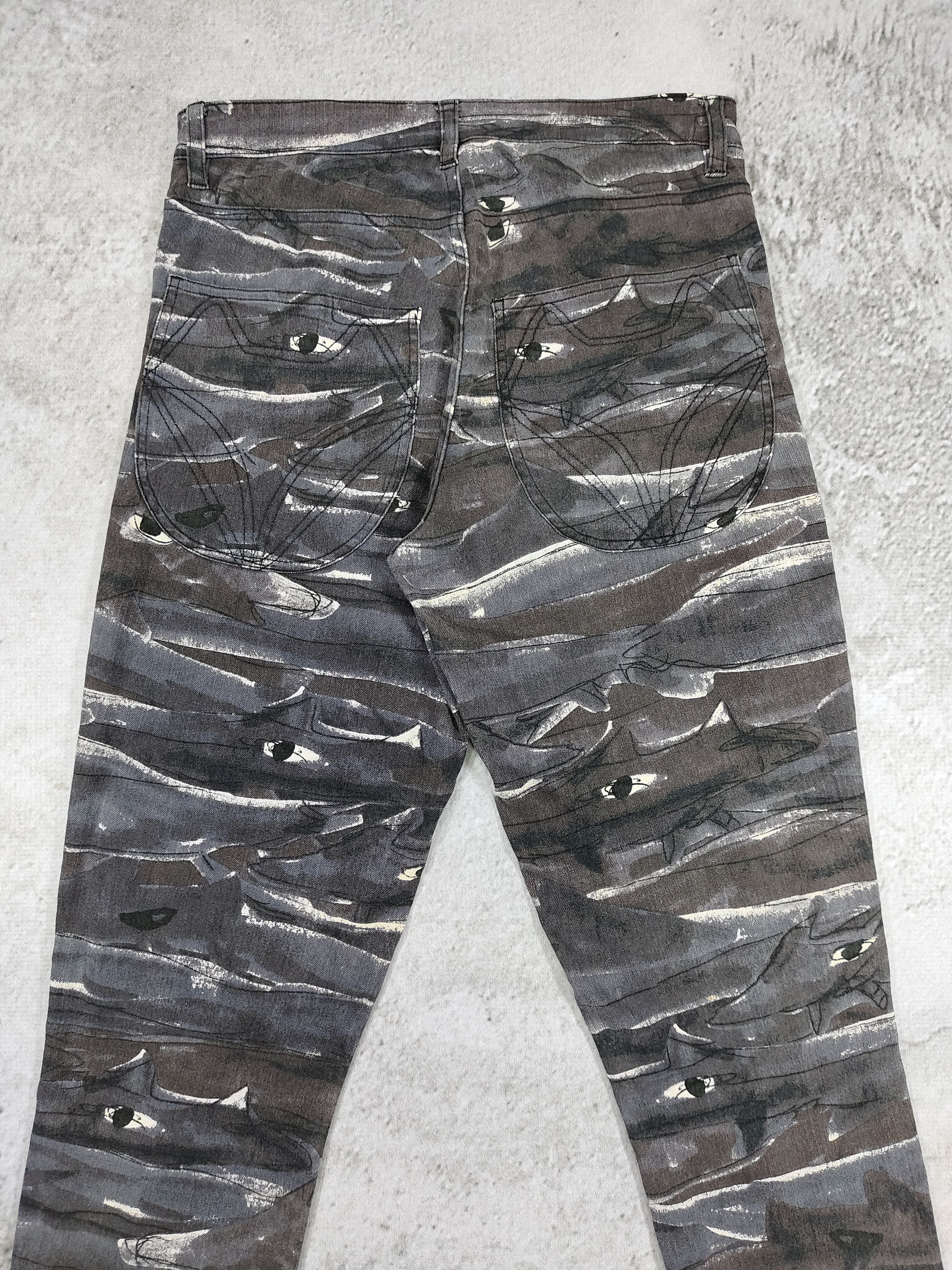 Tsumori Chisato Tsumori Chisato- Rare AOP Brushstroke Eyes Graphic Skinny Size 30" / US 8 / IT 44 - 4 Thumbnail