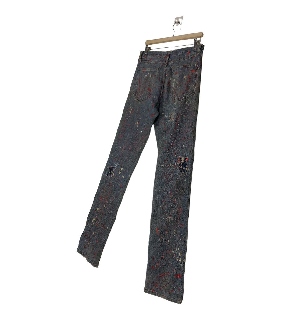 Hysteric Glamour 🔥PAINTED DENIM JEANS FLARE ITU JAPAN MADE RUSTY DESIGN Size US 30 / EU 46 - 10 Thumbnail