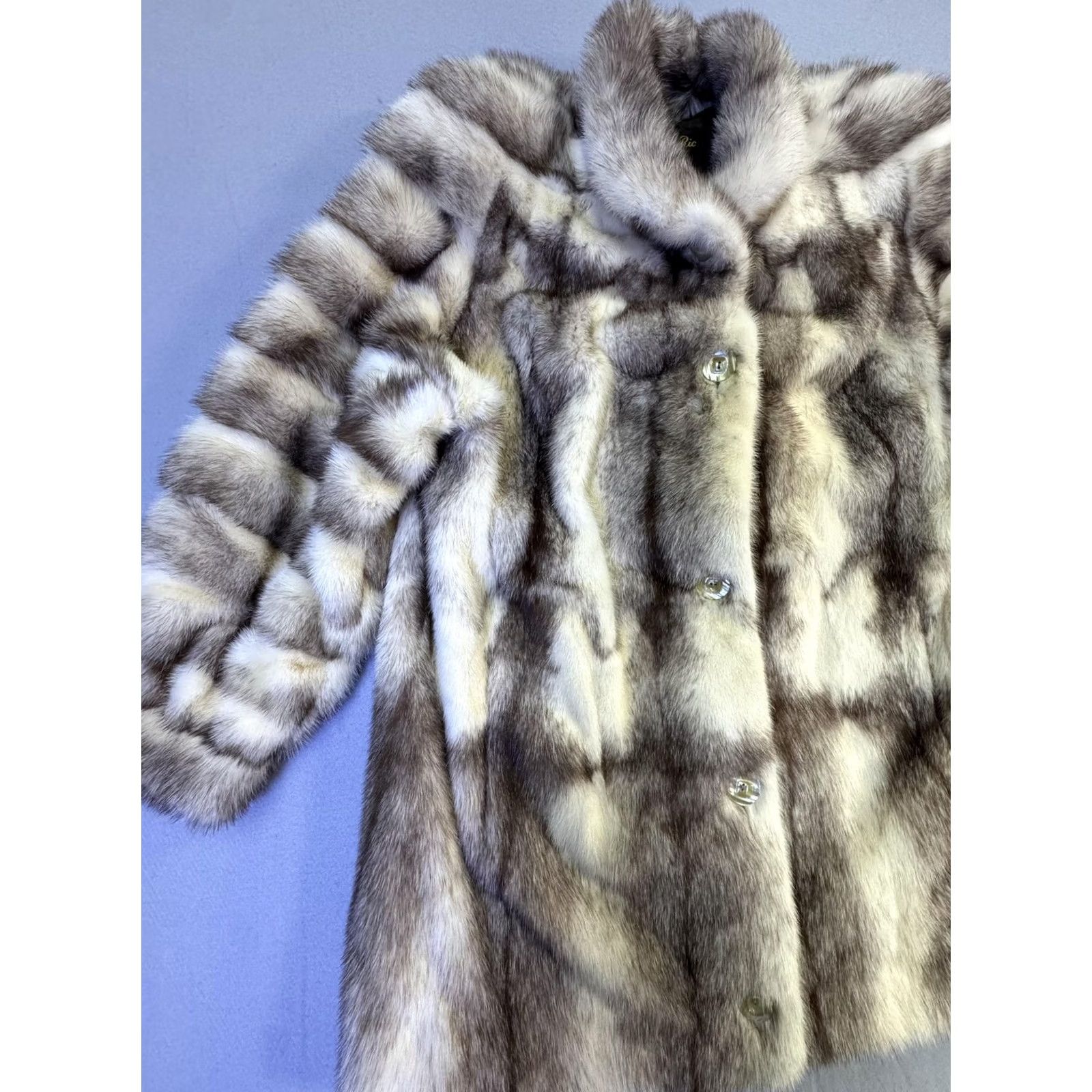 Vintage VINTAGE Ben-Ric Overcoat Womens Large Gray Striped Lined Size L / US 10 / IT 46 - 4 Thumbnail