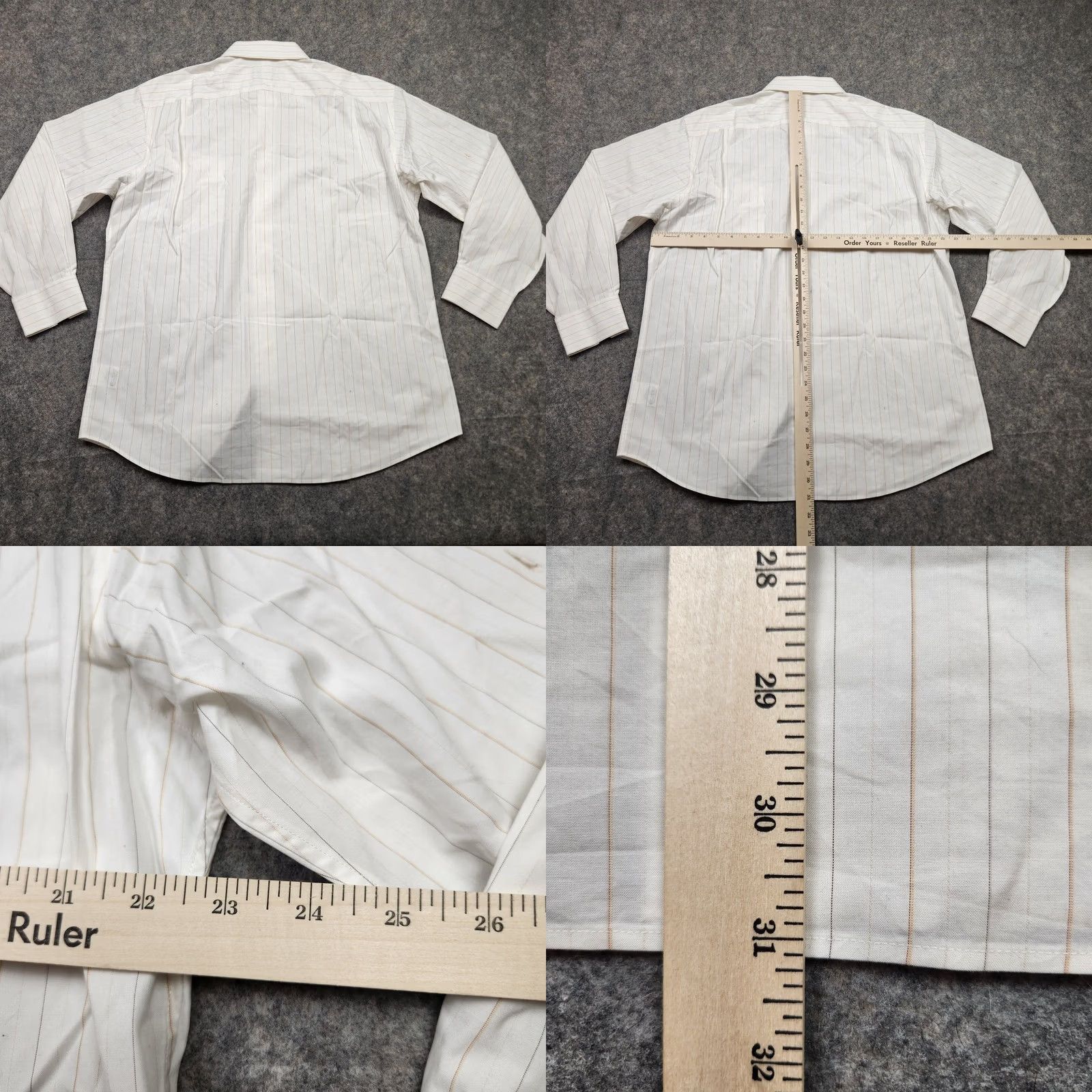 Tommy Bahama Tommy Bahama Dress Shirt Mens 16 32-33 White Brown Stripe 100% Cotton Casual Shirt Mens Regular White Stripe 16 32-33 Size US L / EU 52-54 / 3 - 8 Thumbnail