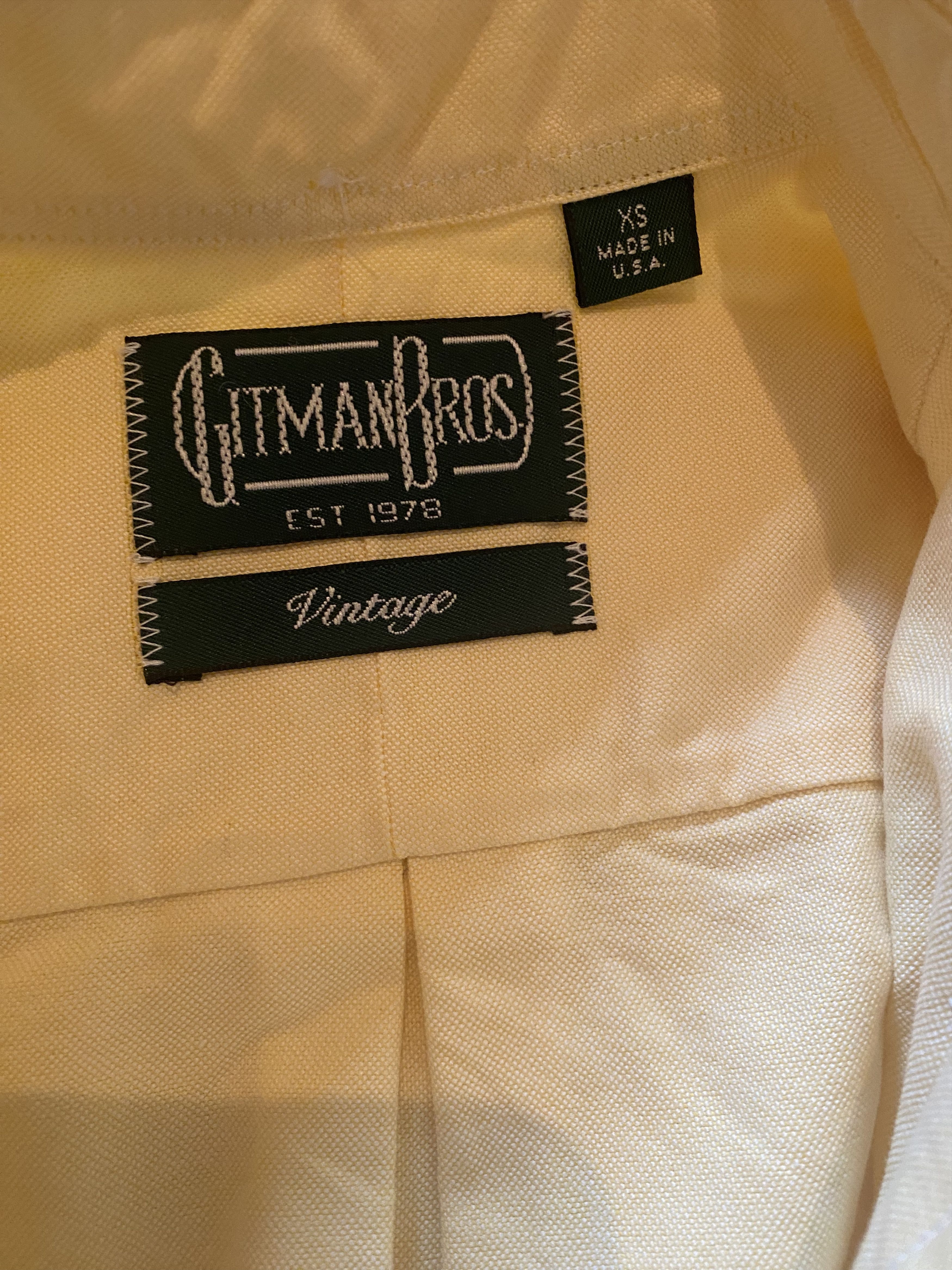 Gitman Bros. Vintage Oxford Shirt Size US XS / EU 42 / 0 - 3 Thumbnail