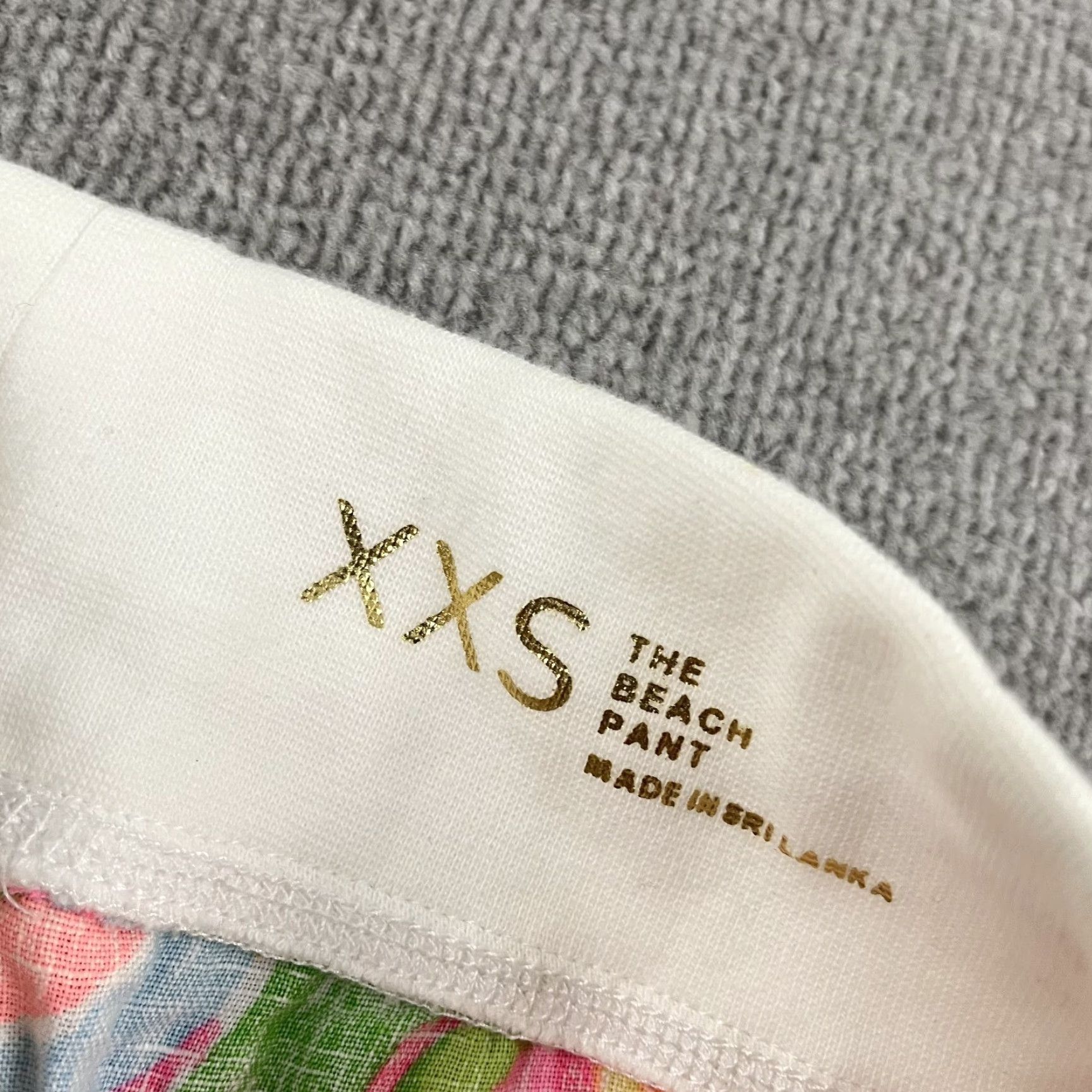 Lilly Pulitzer Beach Pants Womens XXS 32 100% Linen Floral Wide-Leg Preppy Pants, Multicolor, Vintage: No