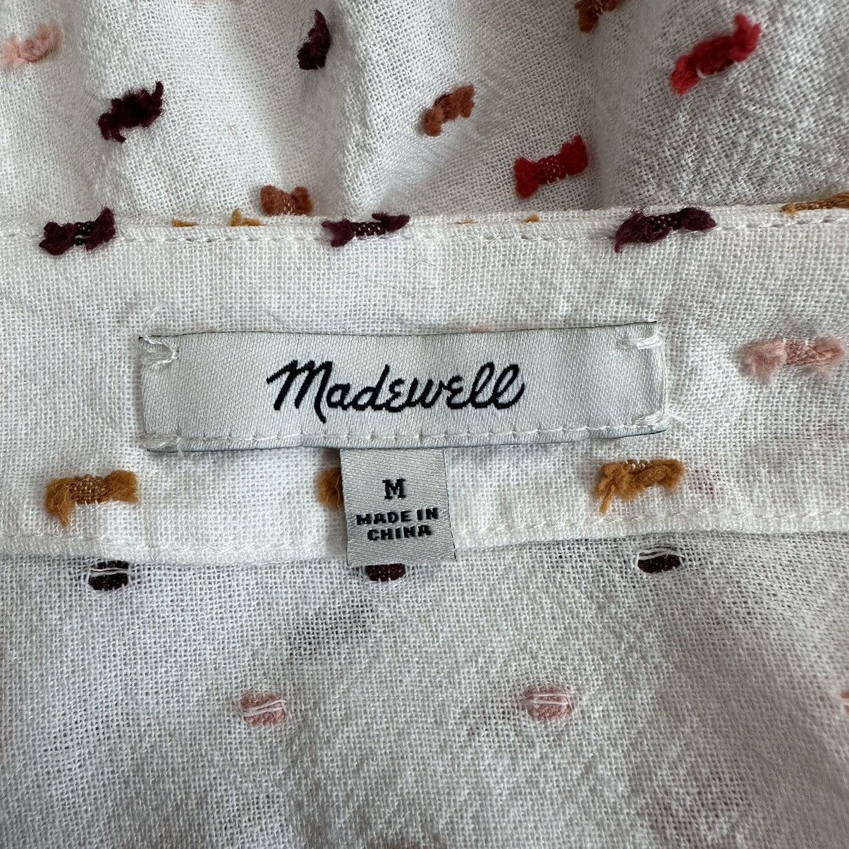 Madewell Ruffle-Hem Wrap Clipdot Blouse Top Size M / US 6-8 / IT 42-44 - 10 Thumbnail