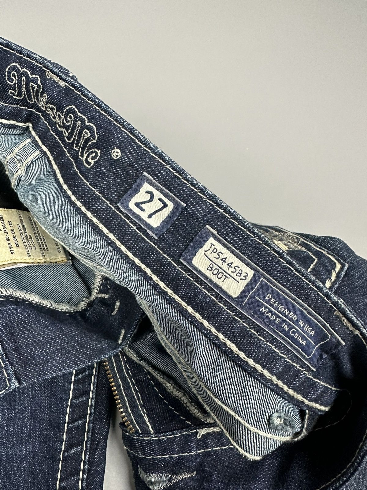 If Six Was Nine × Le Grande Bleu (L.G.B.) 🔥Flared🔥Miss Me Inspired by Chrome Hearts Design Denim Size US 29 - 12 Thumbnail