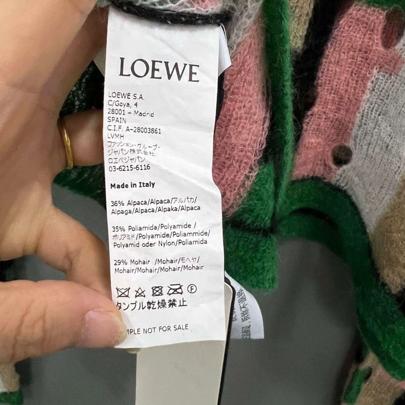 Loewe LOEWE Color-Blocked Geometric Knit Sweater Size S / US 4 / IT 40 - 4 Thumbnail