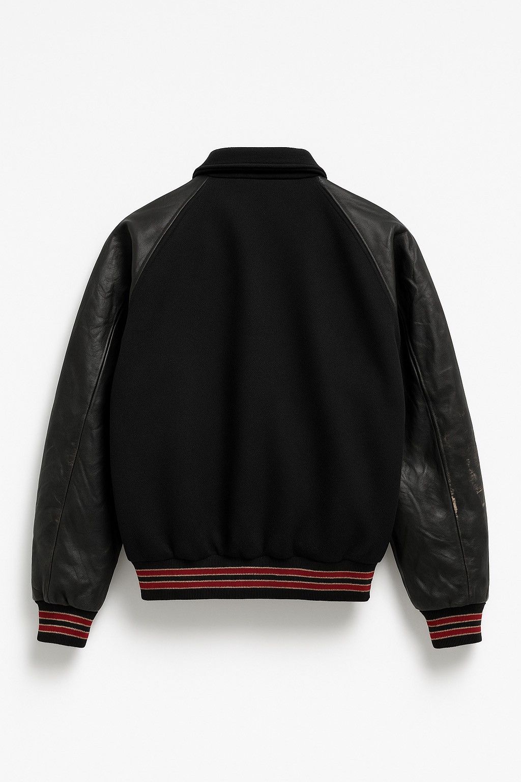 Vintage Vintage 1950s Men’s Black Wool & Leather Varsity Jacket Size US L / EU 52-54 / 3 - 2 Thumbnail