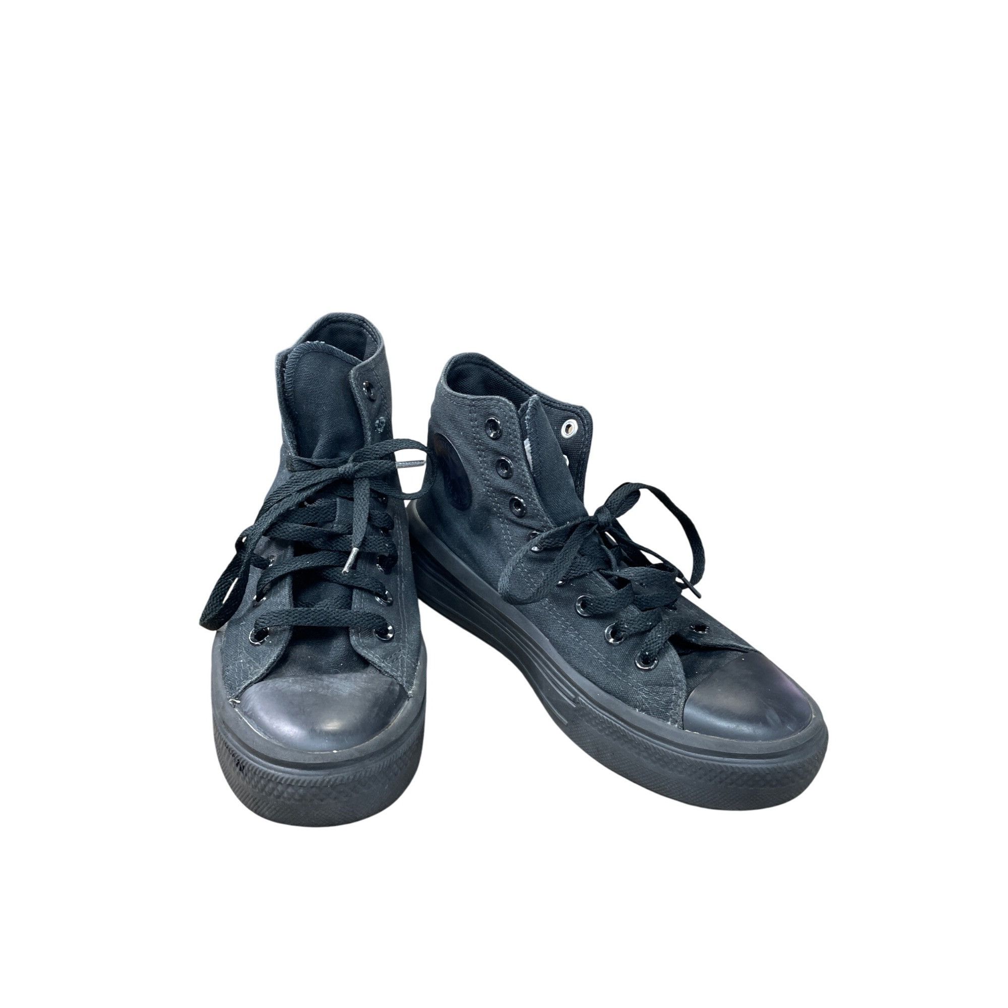 Converse Converse All Star Womens Black High Canvas Platform Sneakers Size US 9 / IT 39 - 1 Thumbnail