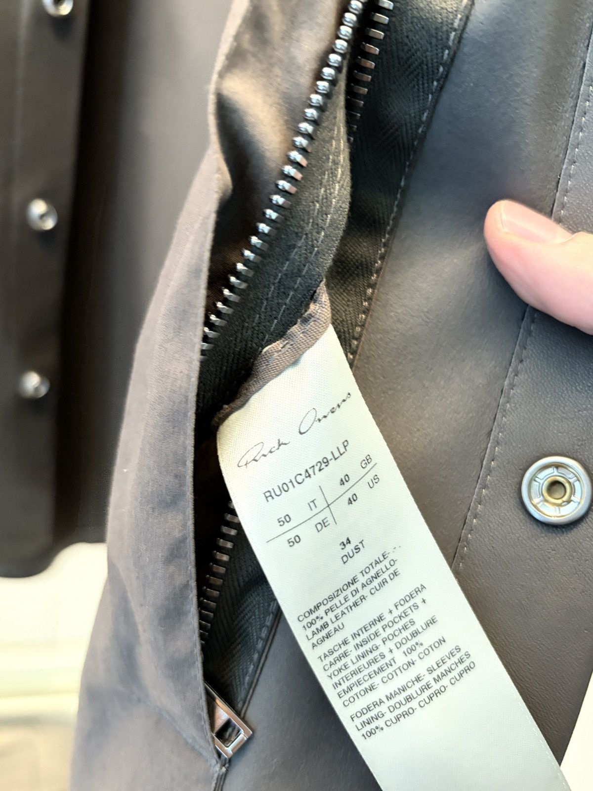 Rick Owens Rick owens leather shirt Size US M / EU 48-50 / 2 - 5 Thumbnail