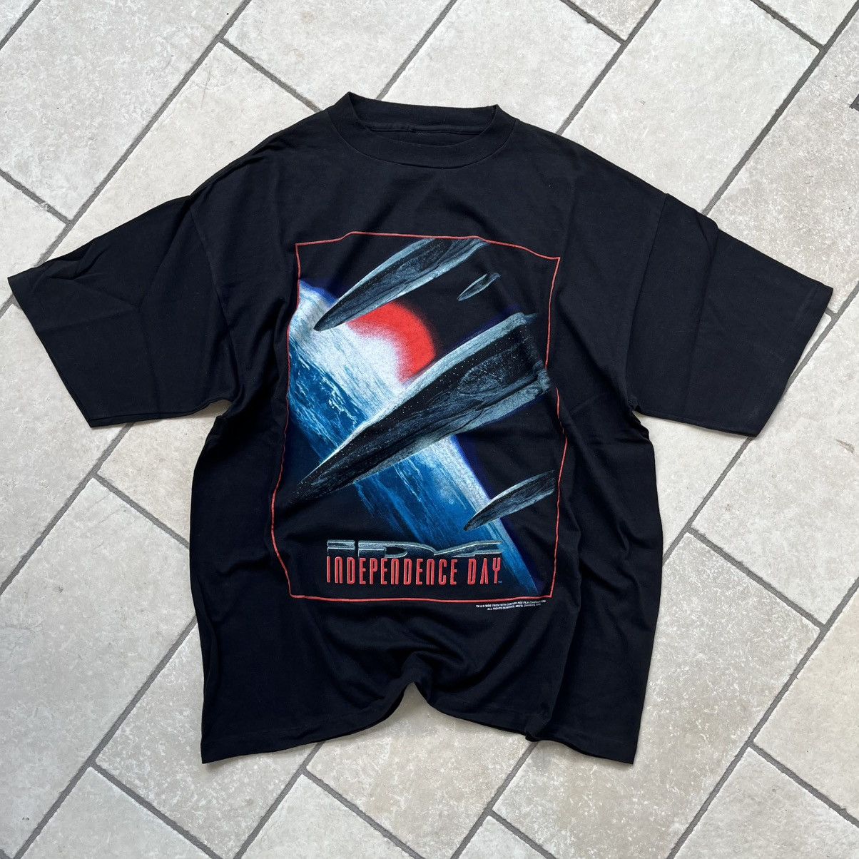 Vintage Vintage 1996 Independence Day movie promo tee XL Size US XL / EU 56 / 4 - 1 Thumbnail
