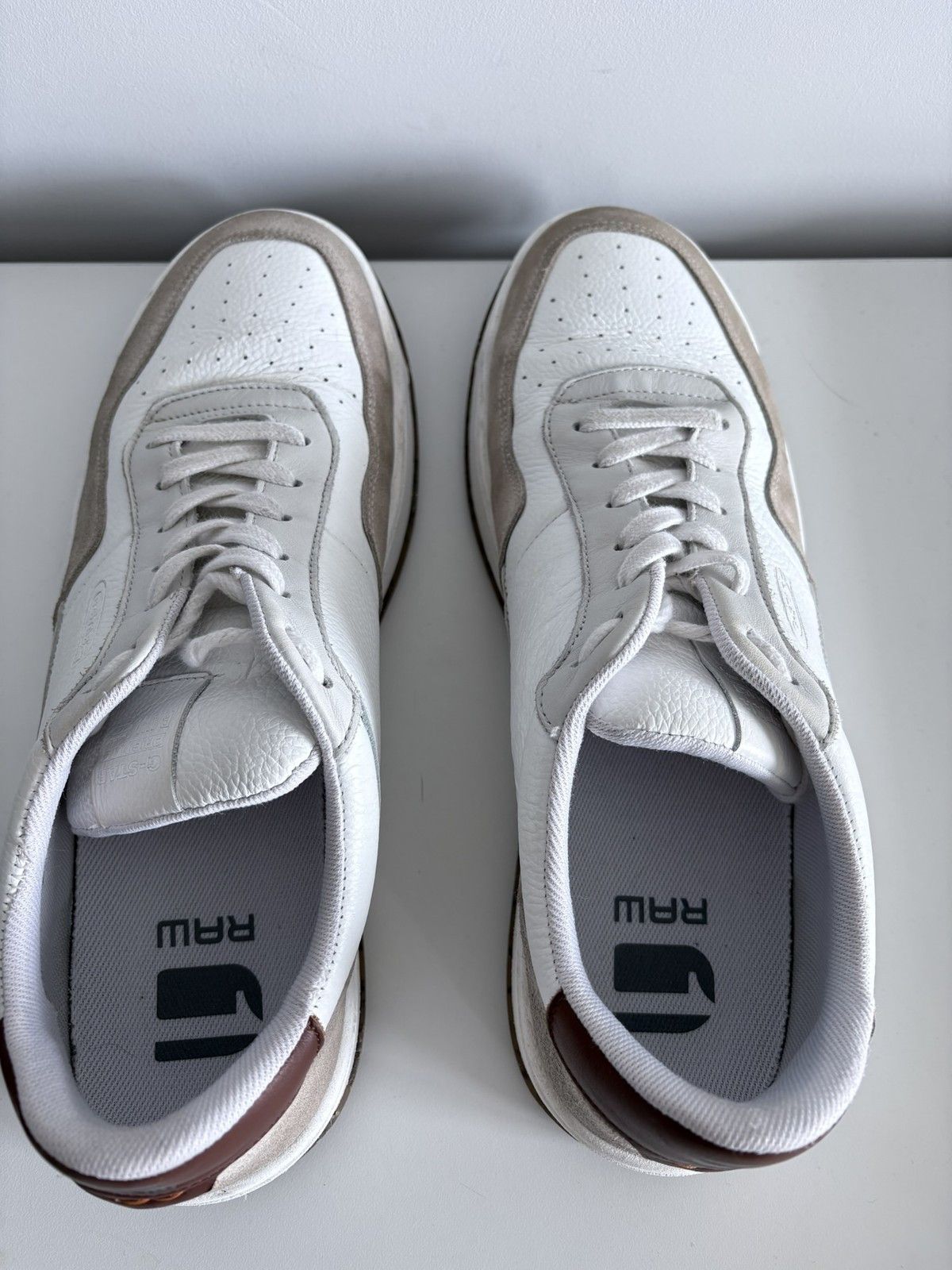 G-Star G-Star RAW leather sneakers white suede men's size 45 Size US 12 / EU 45 - 6 Thumbnail