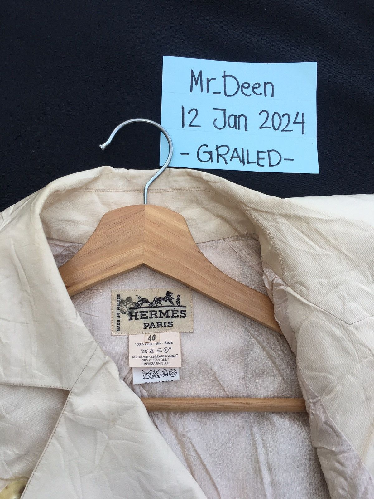 Hermes Vintage 90s HERMÈS Trench Coat Double Breasted Coat Size M / US 6-8 / IT 42-44 - 12 Thumbnail
